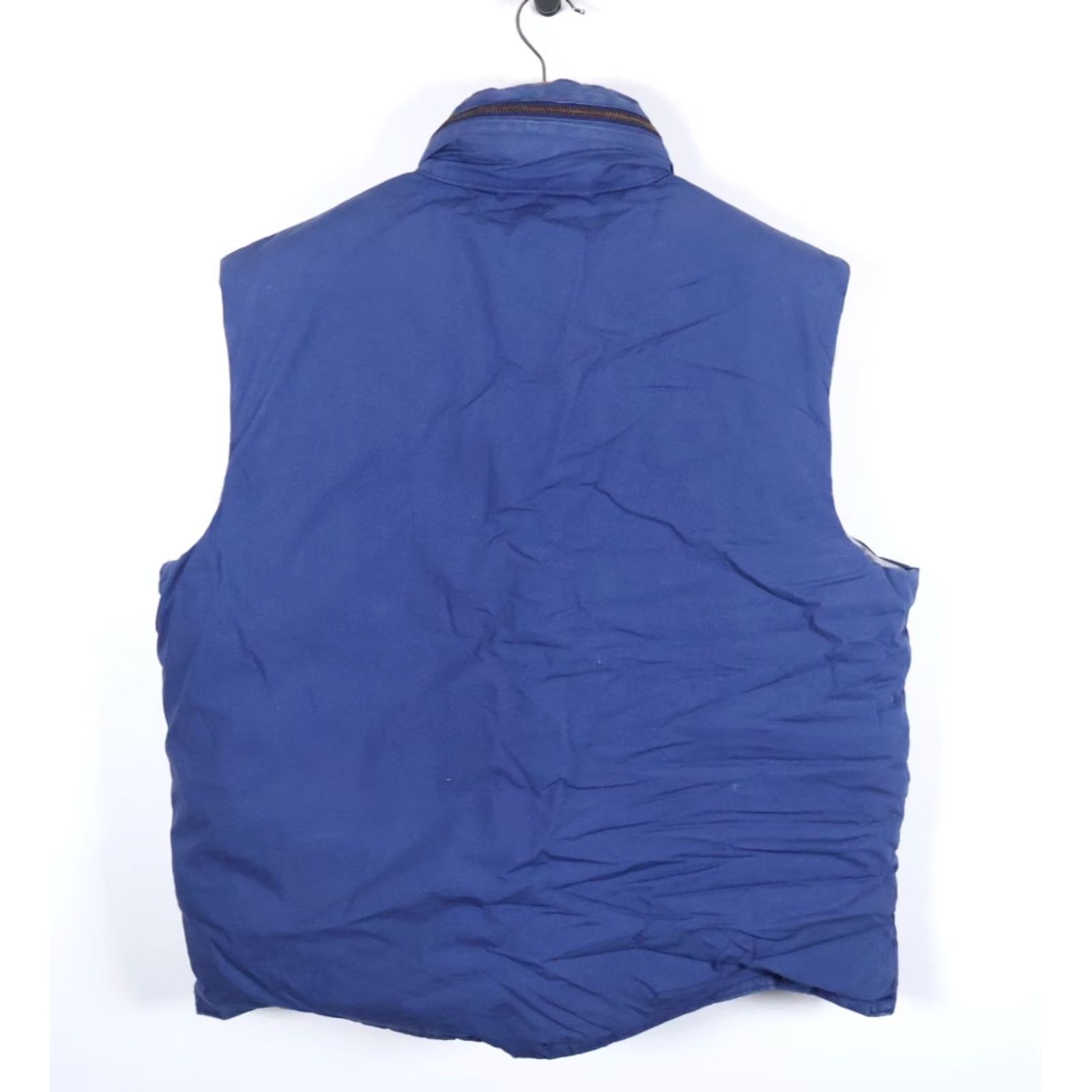 Vintage VINTAGE Down Insulated Vest Men's XL Blue Full Zip Hooded Pockets 90s VTG Adam Spencer Jacket Mens Vest Blue Nylon Lined Softshell Utility Size US XL / EU 56 / 4 - 2 Thumbnail