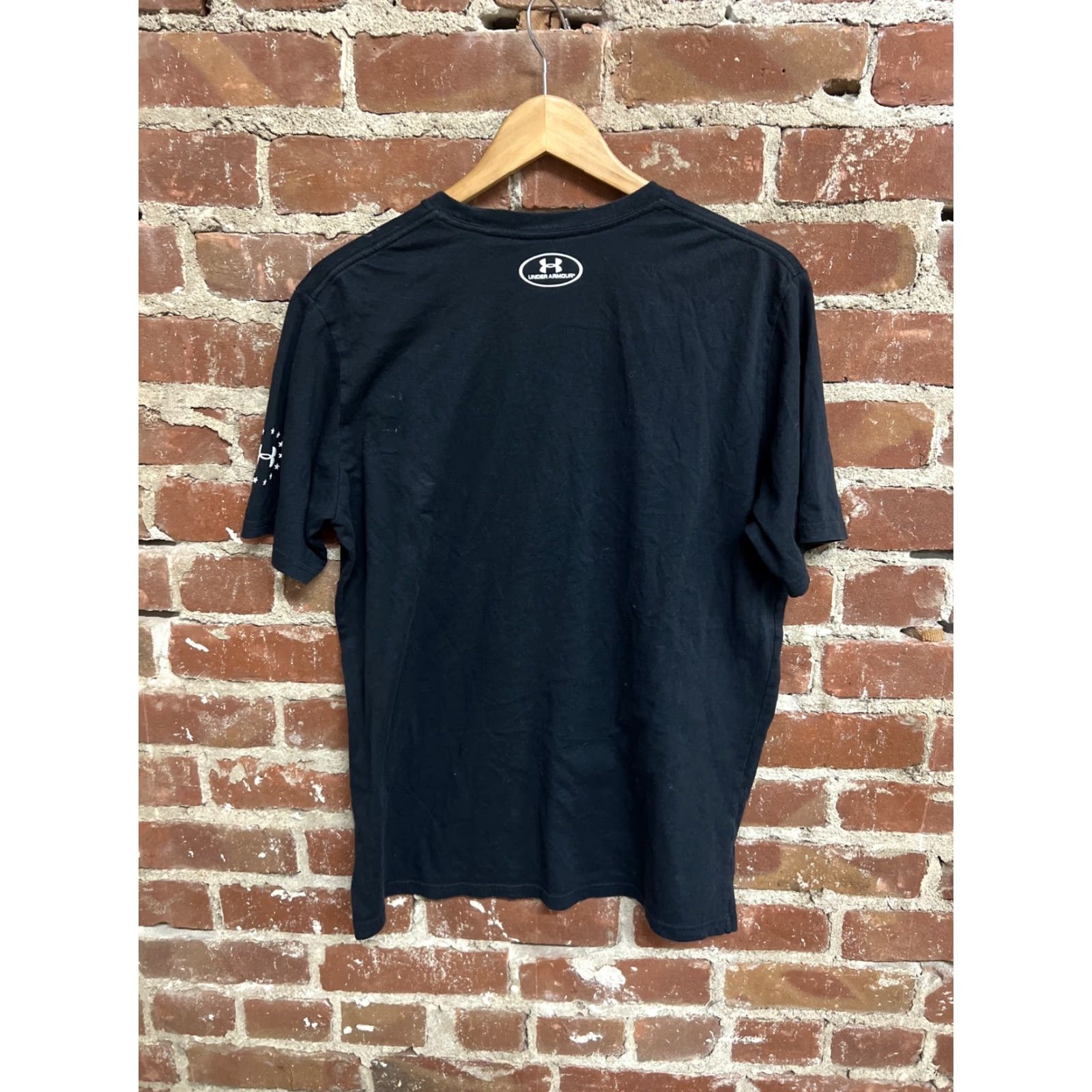 Under Armour Under Armour HeatGear Freedom USA Flag Black Short Sleeve T-Shirt Men’s L Size US L / EU 52-54 / 3 - 2 Thumbnail