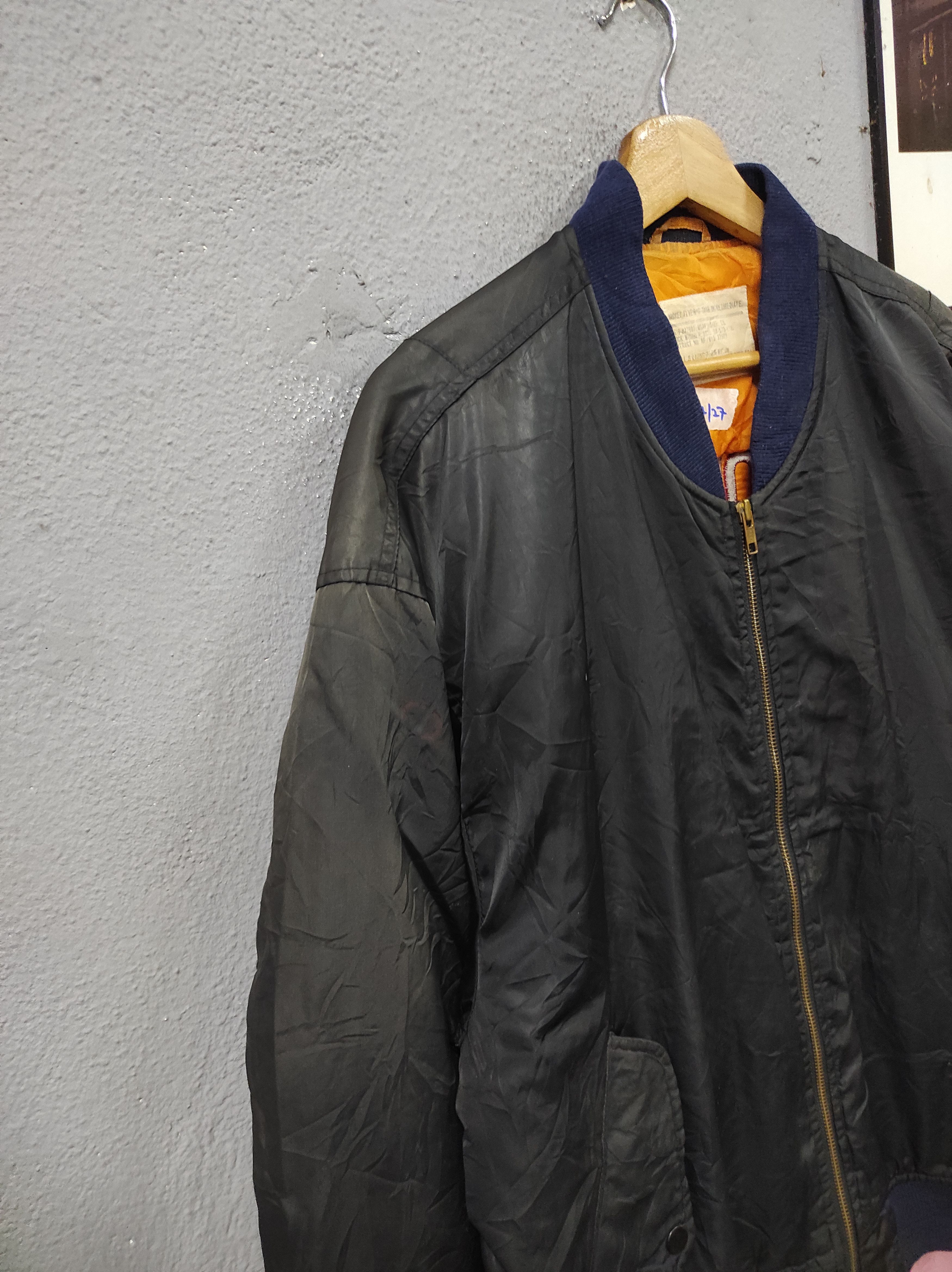 Vintage PC CONCRETE STAFF FLYERS BOMBER JACKET DISTRESSED FADED Size US XL / EU 56 / 4 - 7 Thumbnail