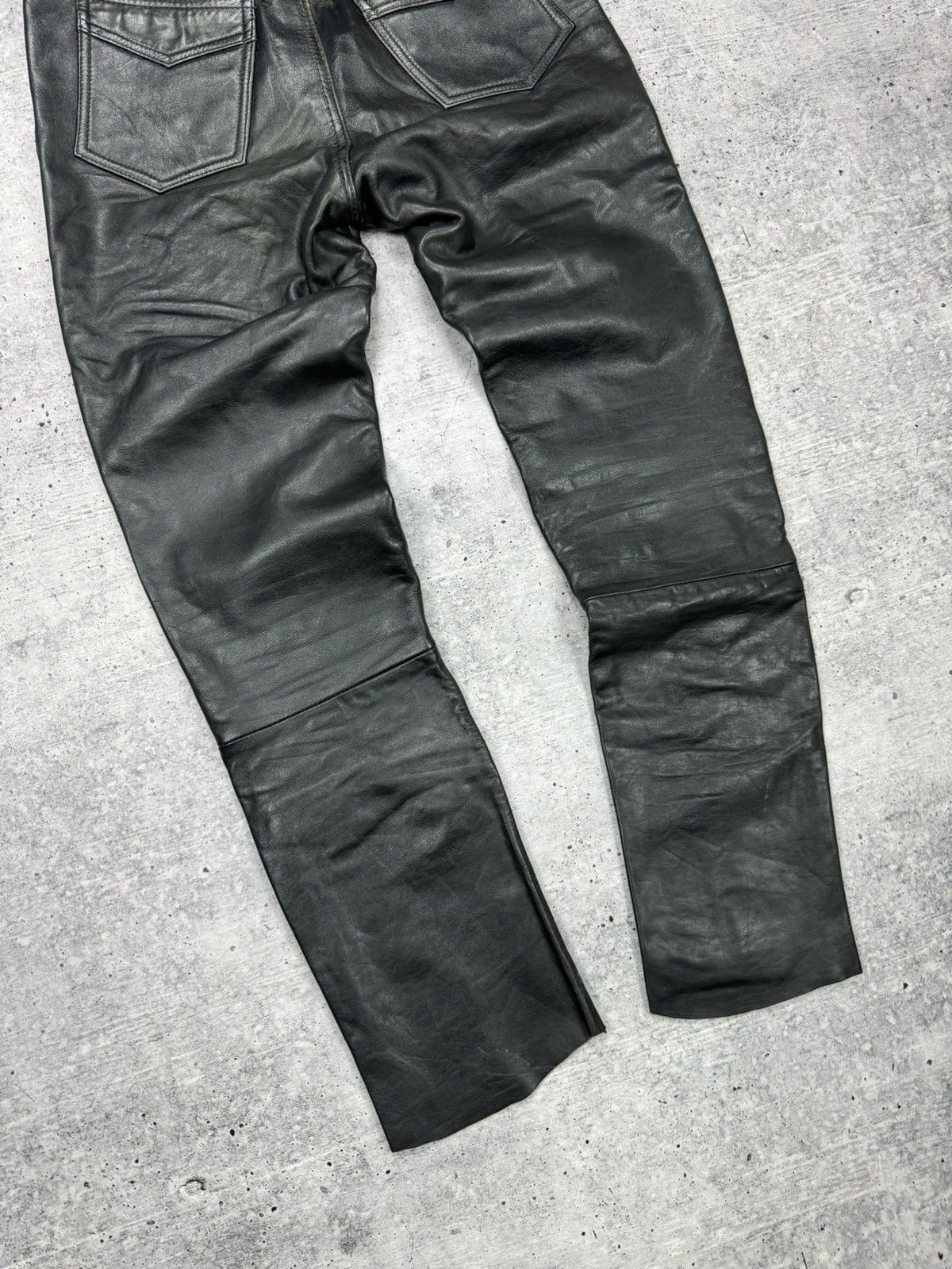 Genuine Leather × Vintage Vintage 90’s Y2K Style Casual Cowboy Genuine Leather Pants Size US 30 / EU 46 - 16 Thumbnail