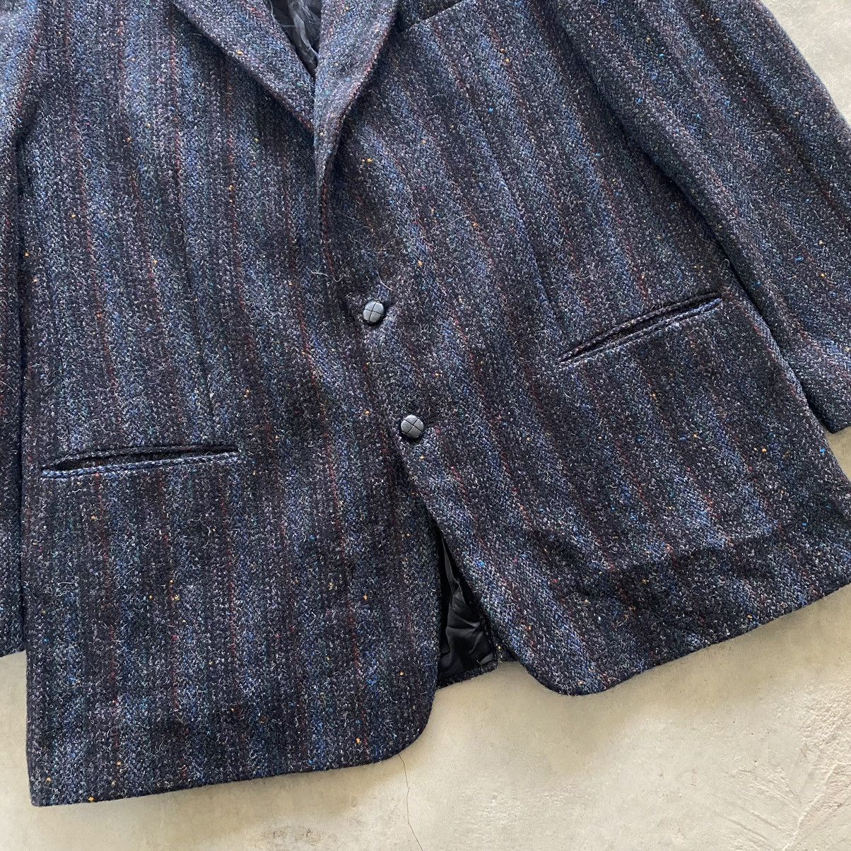 Harris Tweed HARRIS TWEED Striped Wool Blazer Size 48R - 9 Thumbnail