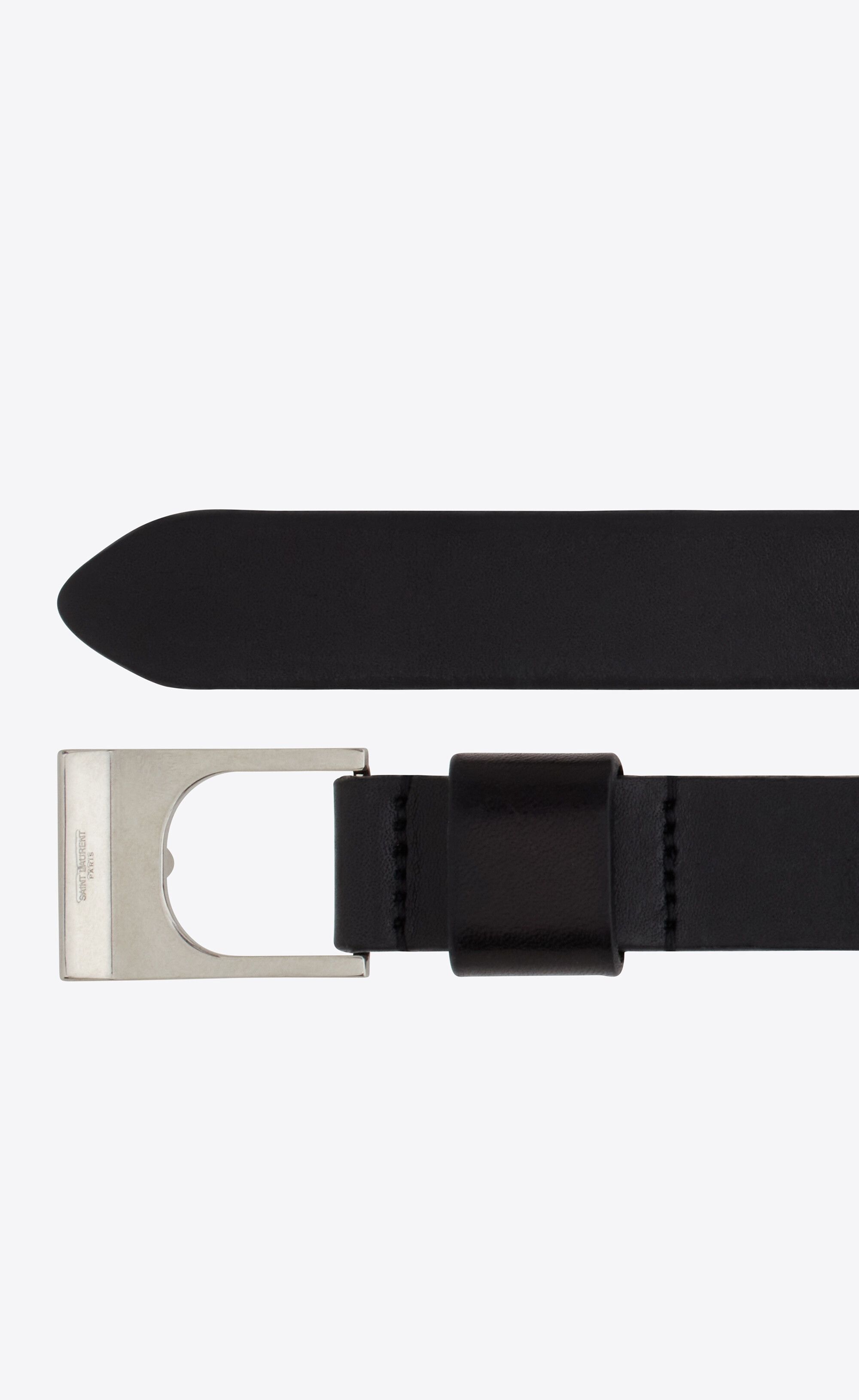Saint Laurent Paris o1s1wg110724 Size: 80 / Cornée Thin Buckle Belt Vegetable Size ONE SIZE - 2 Thumbnail