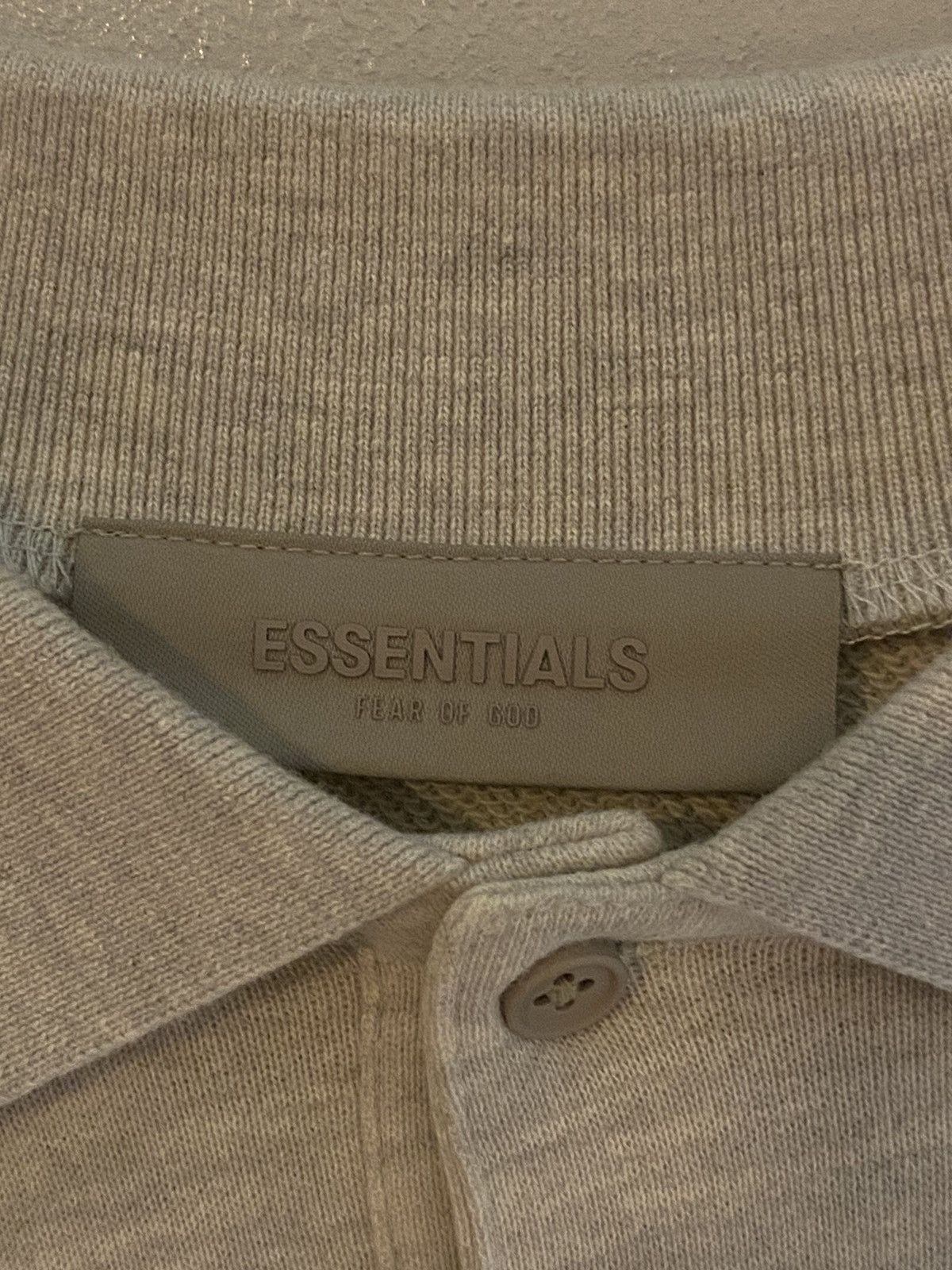 Essentials × Fear of God FOG Essentials Light Grey Long Sleeve Polo Sweatshirt Size US L / EU 52-54 / 3 - 3 Thumbnail