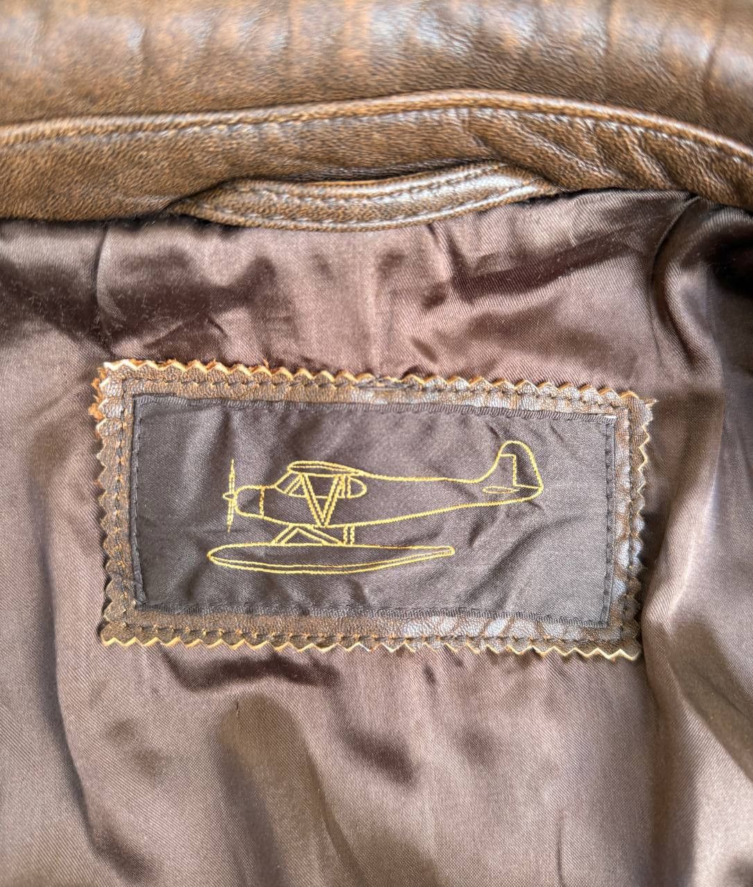 Vintage Vintage 90s Oversized Brown Flight Leather Bomber Jacket Size US XL / EU 56 / 4 - 12 Thumbnail