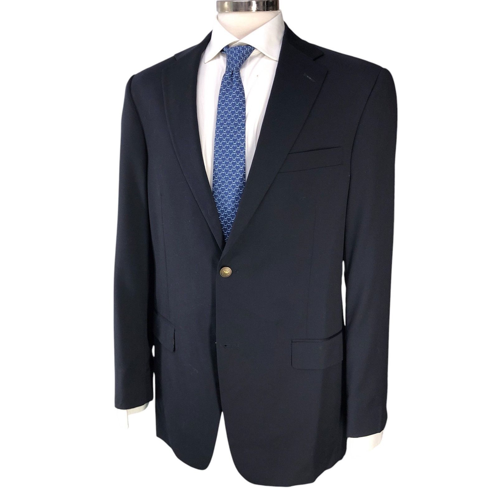 Hart Schaffner Marx Hart Schaffner Marx HSM Size 42L Blazer Navy Bronze Button Size 42L - 1 Thumbnail
