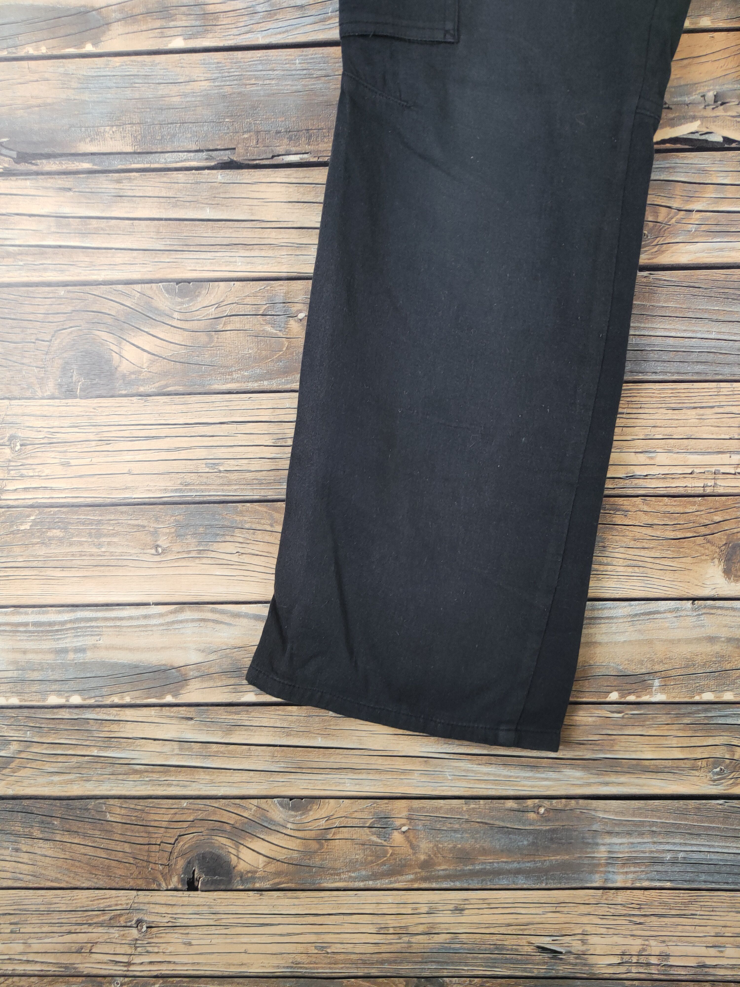 Japanese Brand DL Poe de Deux Black Multipocket Tactical Cargo Pants #1370 Size 29" - 4 Thumbnail