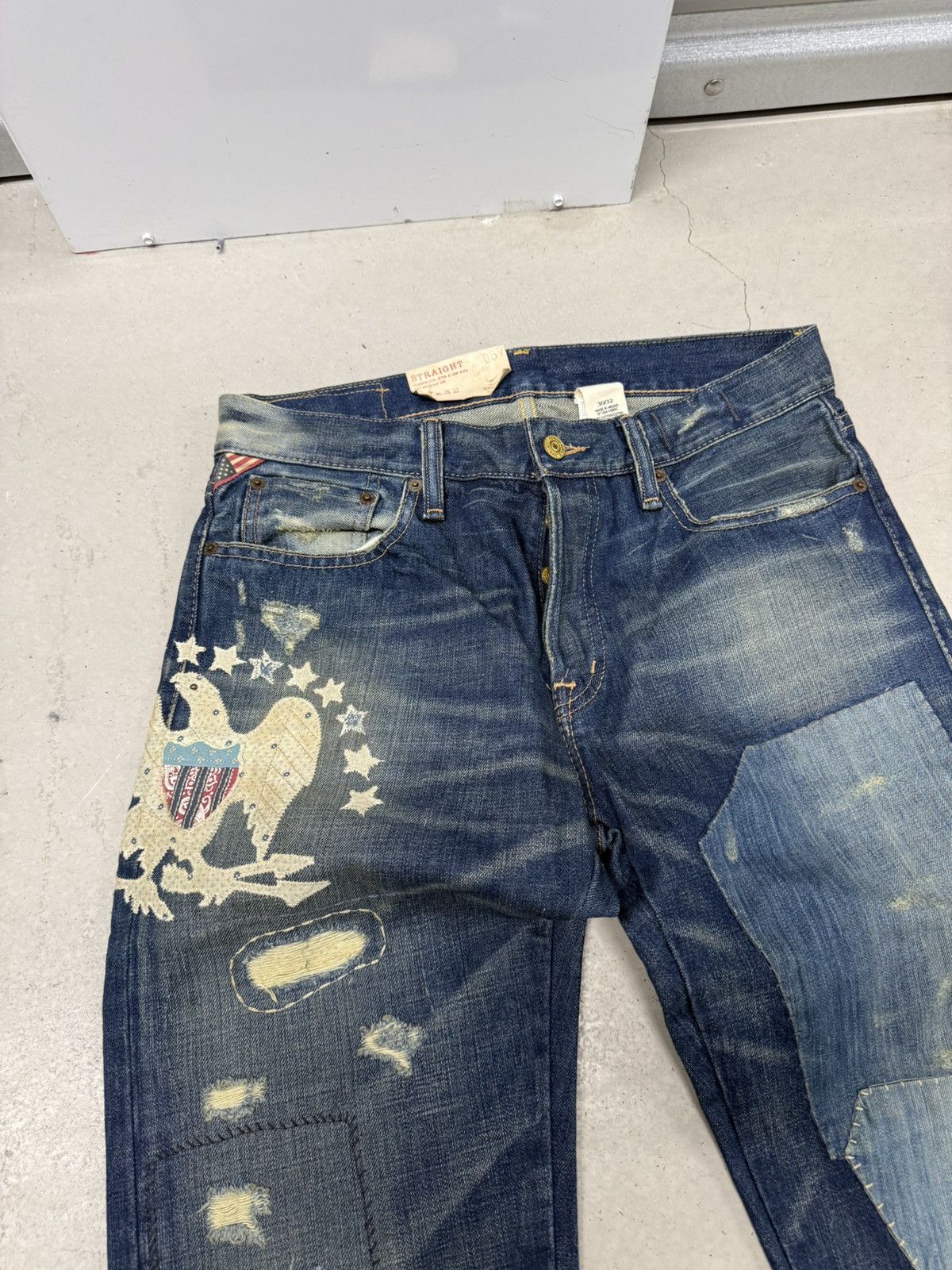 Denim & Supply Ralph Lauren Denim & Supply Ralph Lauren eagle patch patchwork distressed Size US 30 / EU 46 - 2 Thumbnail