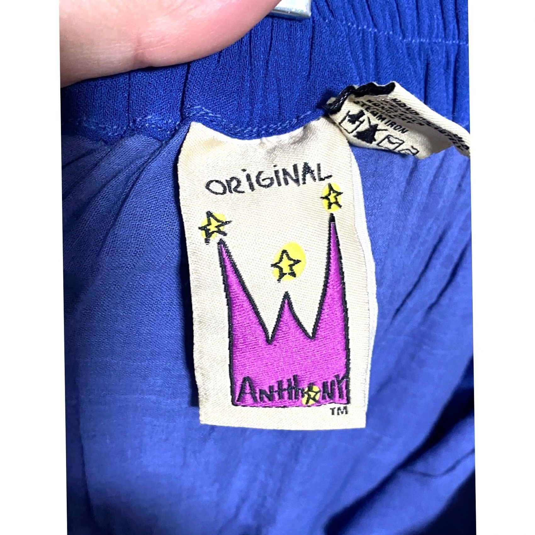 Vintage Original Anthony Skirt M Boho Hippie Festival Elastic Waist Y2K Art To Wear Blue Skirt M Women Midi Elastic Waist Blue Boho Hippie Y2K Art To Wear Size 32" / US 10 / IT 46 - 5 Thumbnail