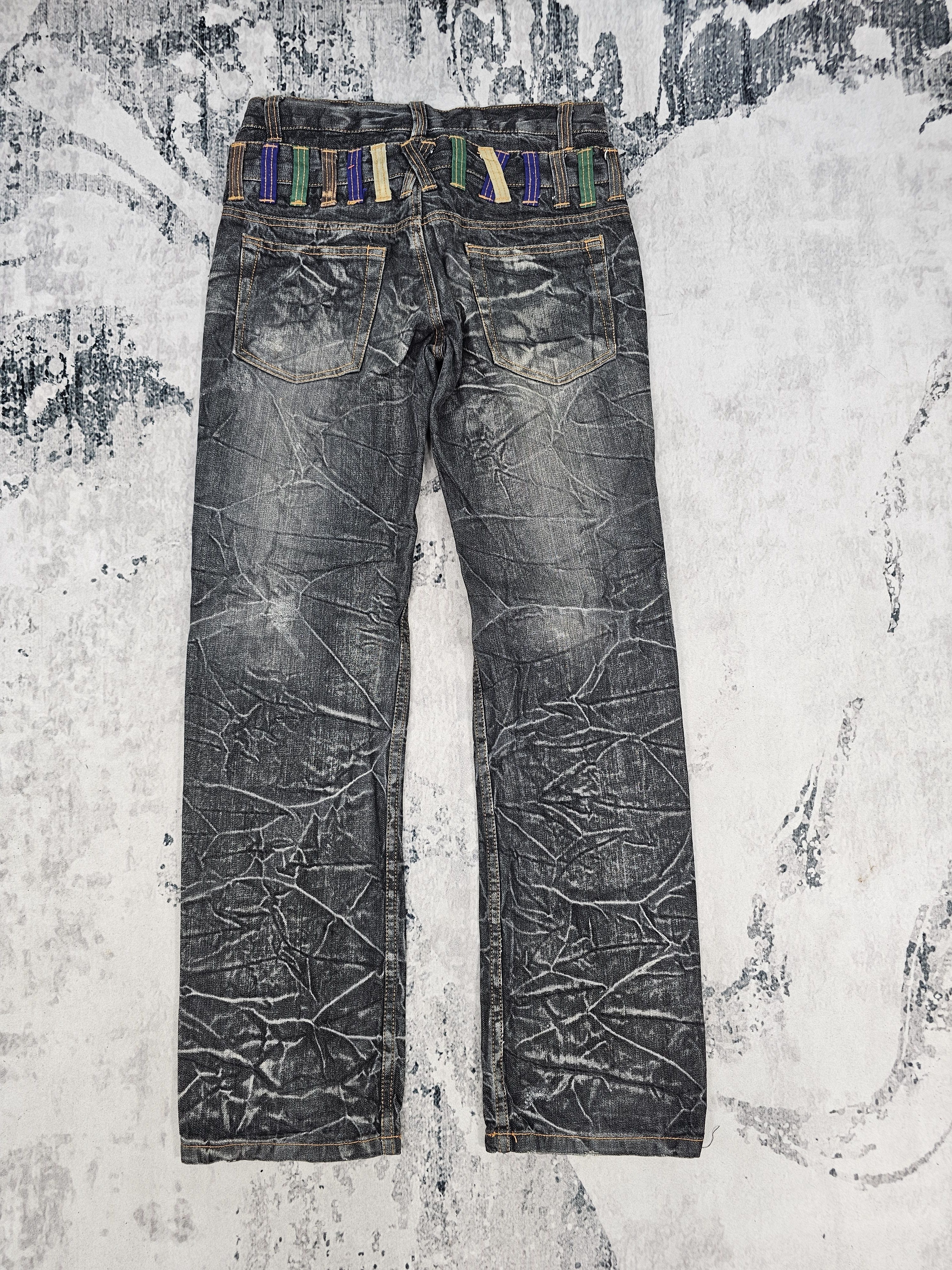 Japanese Brand NYLAUS CLOTHING Double Waist Punk Bondage Design Jean JB0262 Size US 30 / EU 46 - 2 Thumbnail