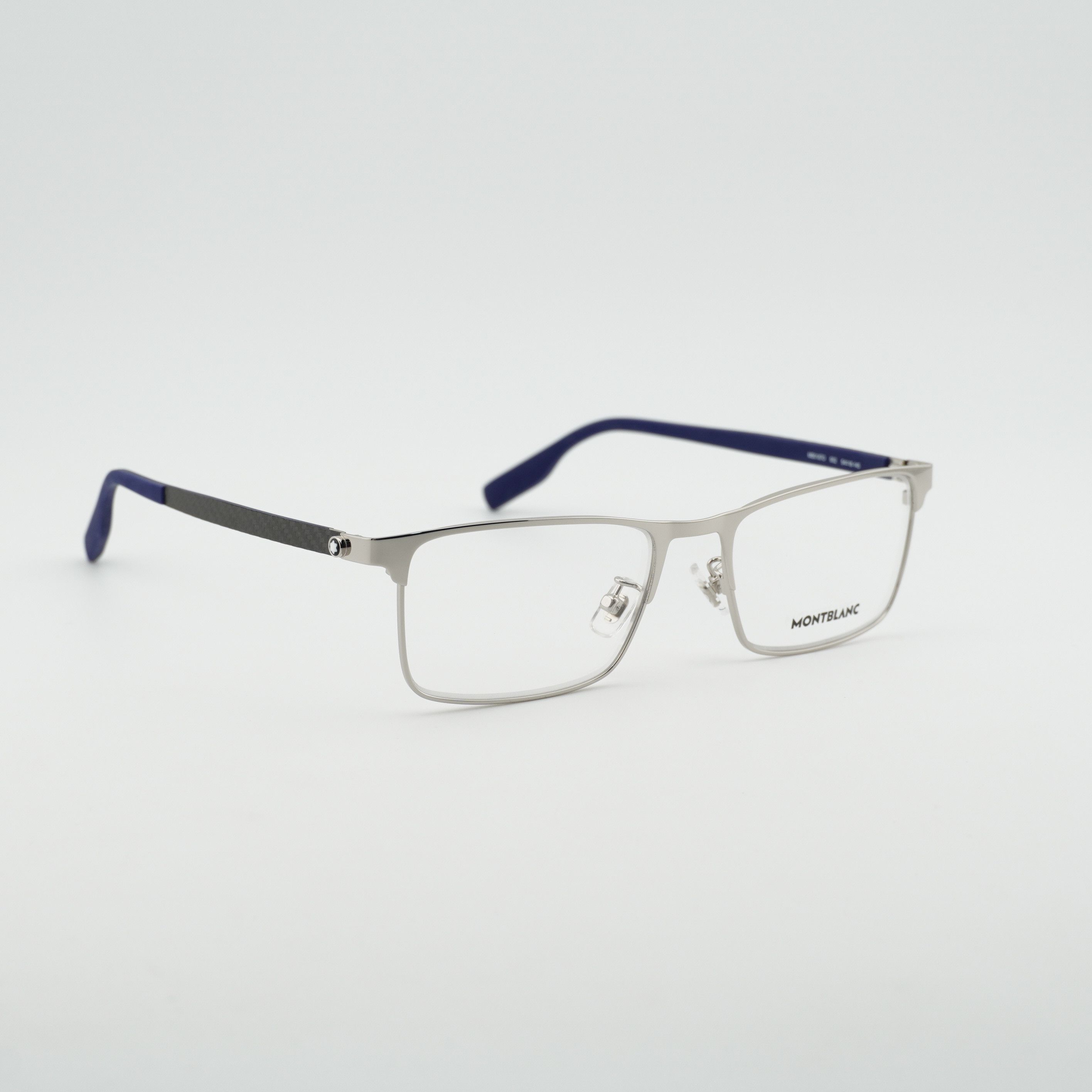 Montblanc Montblanc MB0187O 002 Eyeglasses Silver 54mm Rectangle Frame Size ONE SIZE - 1 Thumbnail