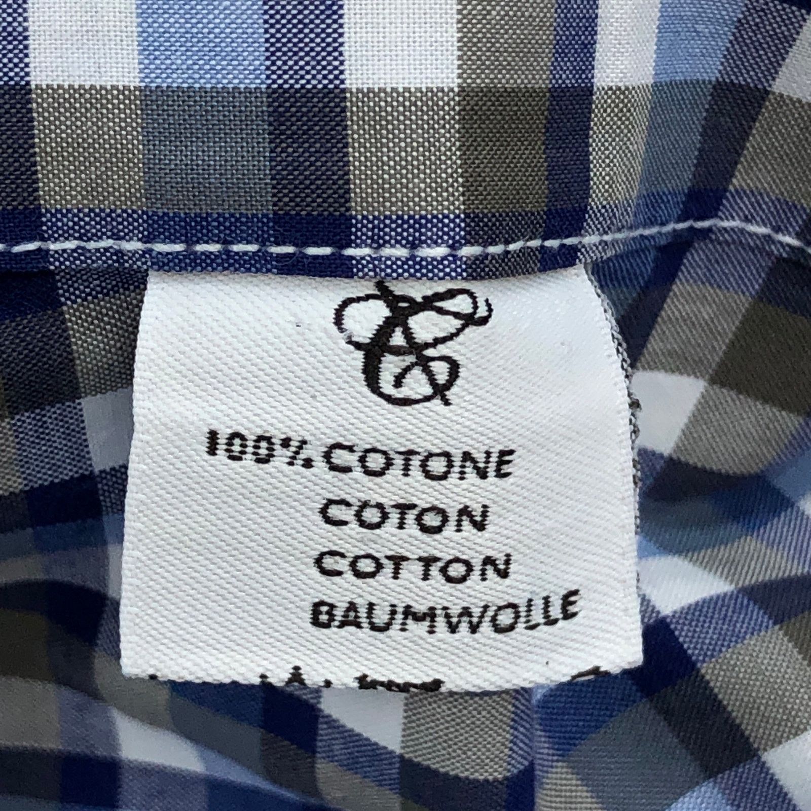 Canali Canali Size L Shirt Casual Button Down Plaid Check Blue Gray Size US L / EU 52-54 / 3 - 18 Thumbnail