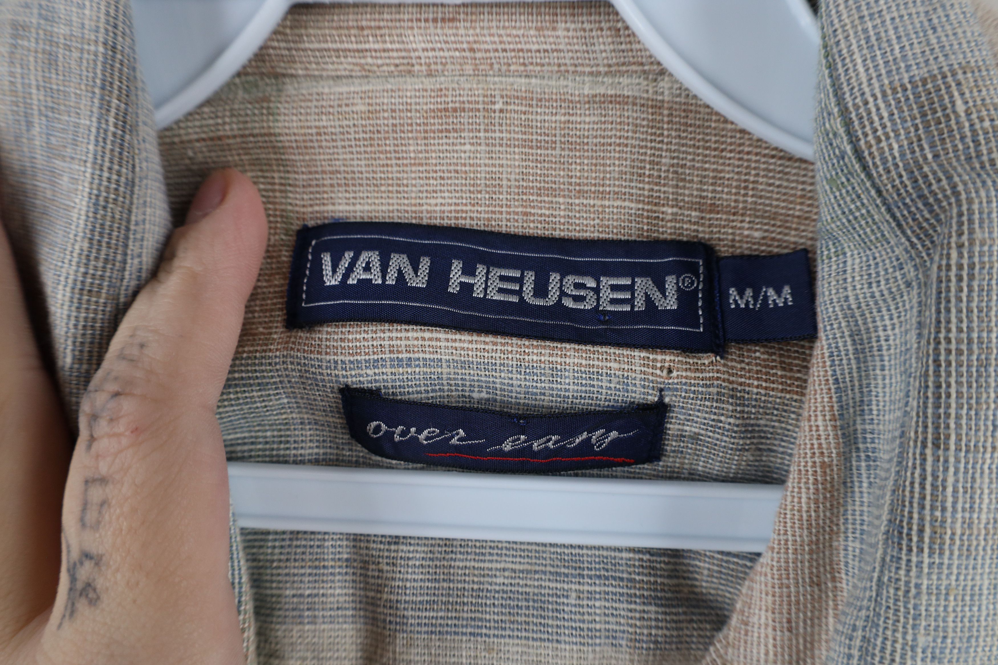 Vintage Vintage 90s Streetwear Pastel Linen Blend Button Down Shirt Size US M / EU 48-50 / 2 - 8 Thumbnail