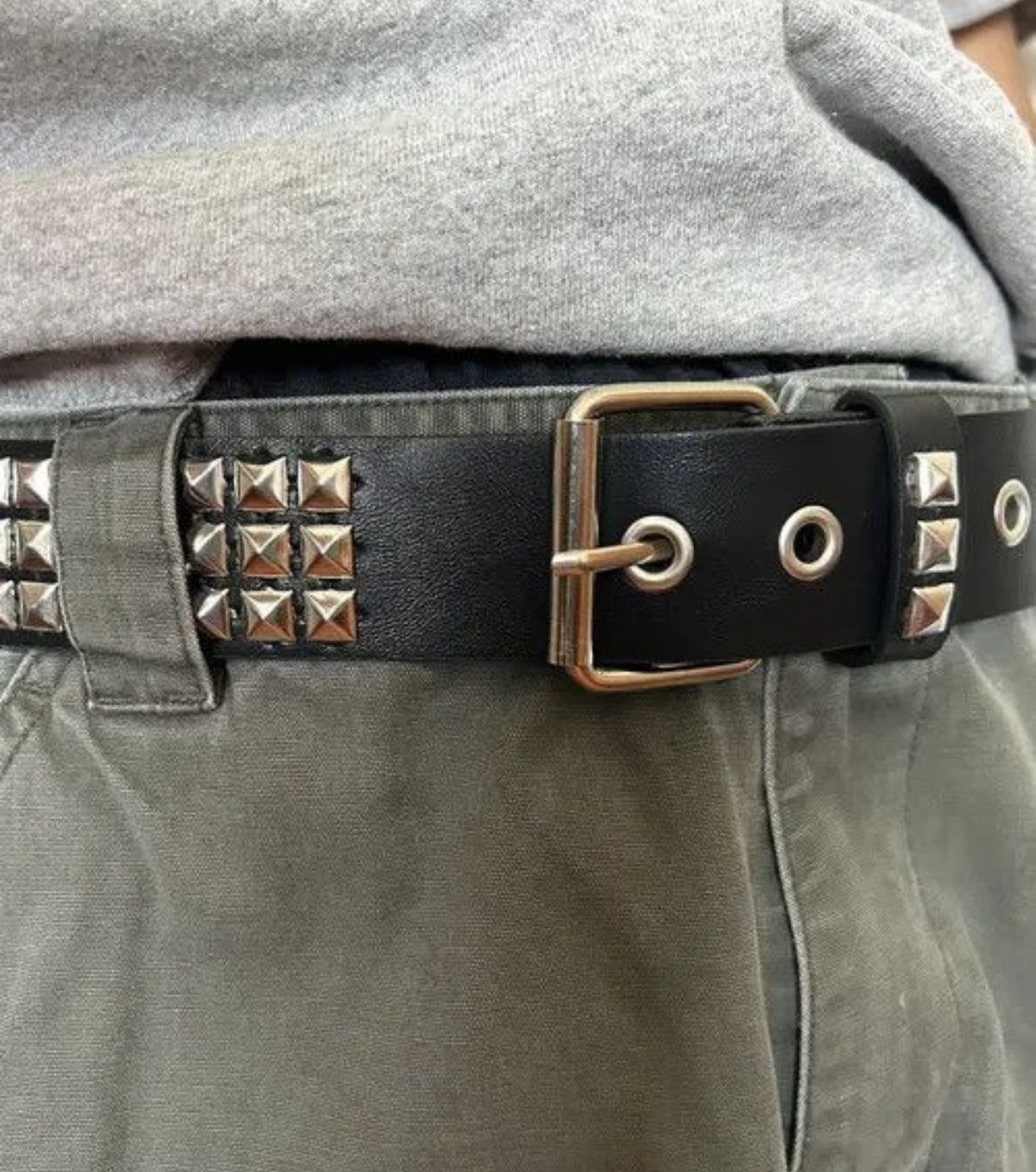 Japanese Brand 103 cm Aoyama x Hioki Pyramid Studded Belt (classic) Size ONE SIZE - 2 Thumbnail