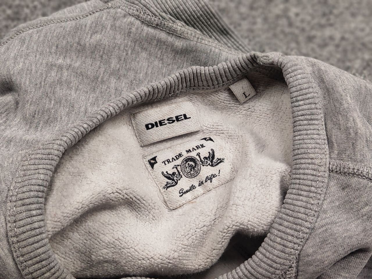 Diesel Vintage Diesel only the brave Logo Gray Sweatshirt Y2K Style Size US L / EU 52-54 / 3 - 15 Thumbnail