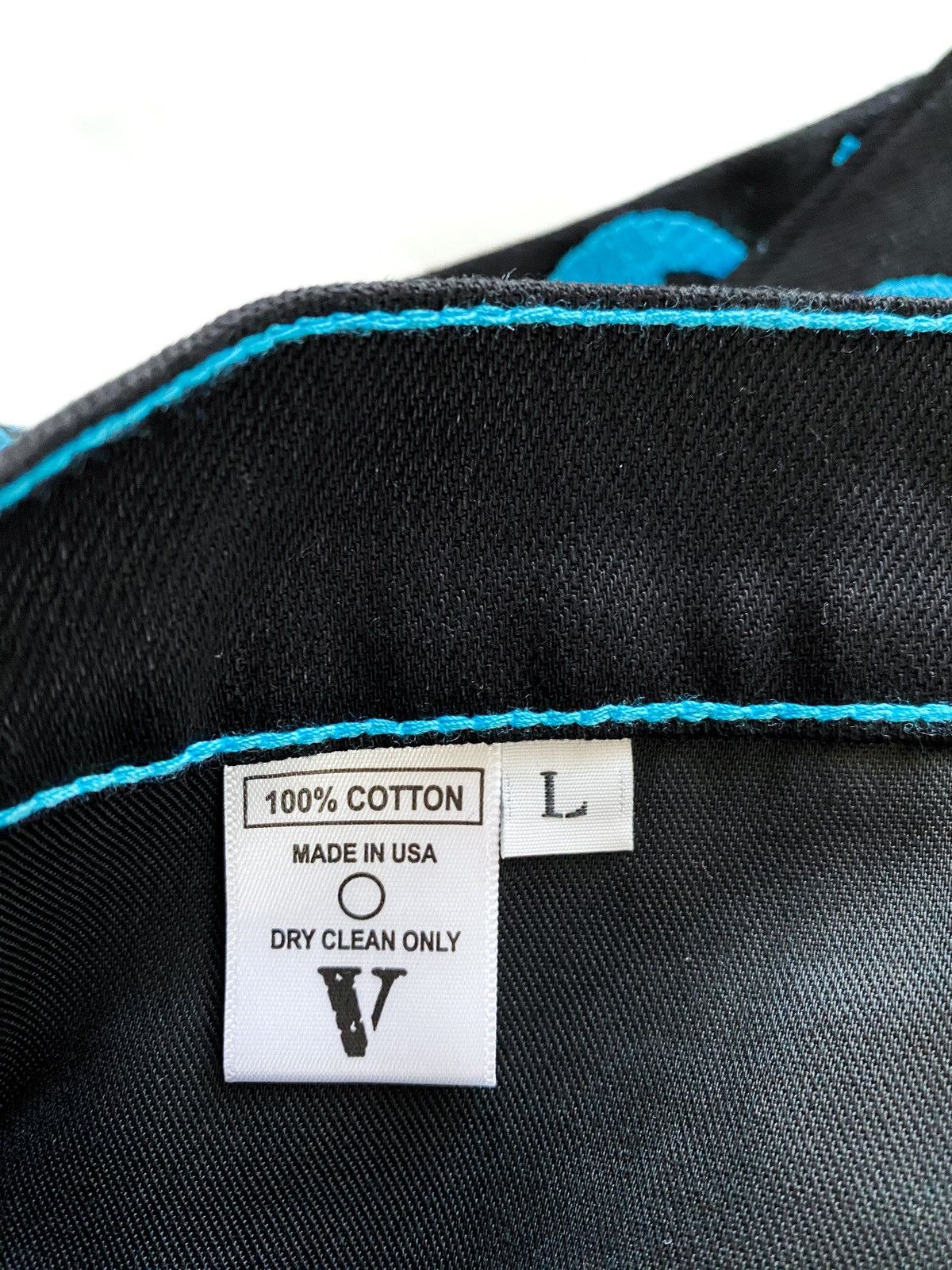 Vlone VLONE OLD ENGLISH EMBROIDERED BLACK DENIM JEANS Size US 34 / EU 50 - 5 Thumbnail