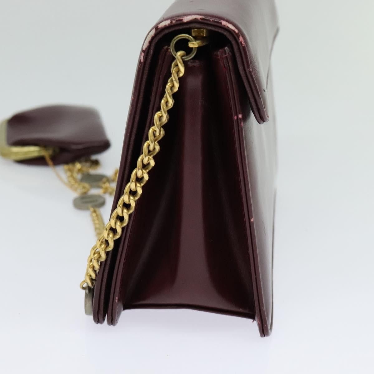 Dior DIOR Chain Shoulder Bag Leather Wine Red Gold Size ONE SIZE - 5 Thumbnail