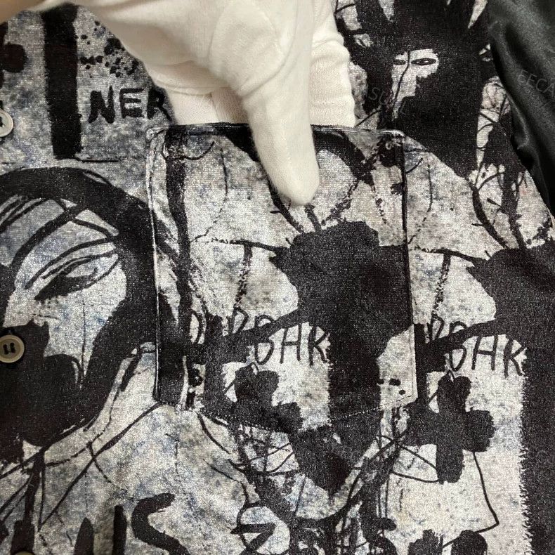 Comme des Garcons Comme Des Garcons Printed long silk shirt Size S / US 4 / IT 40 - 6 Thumbnail