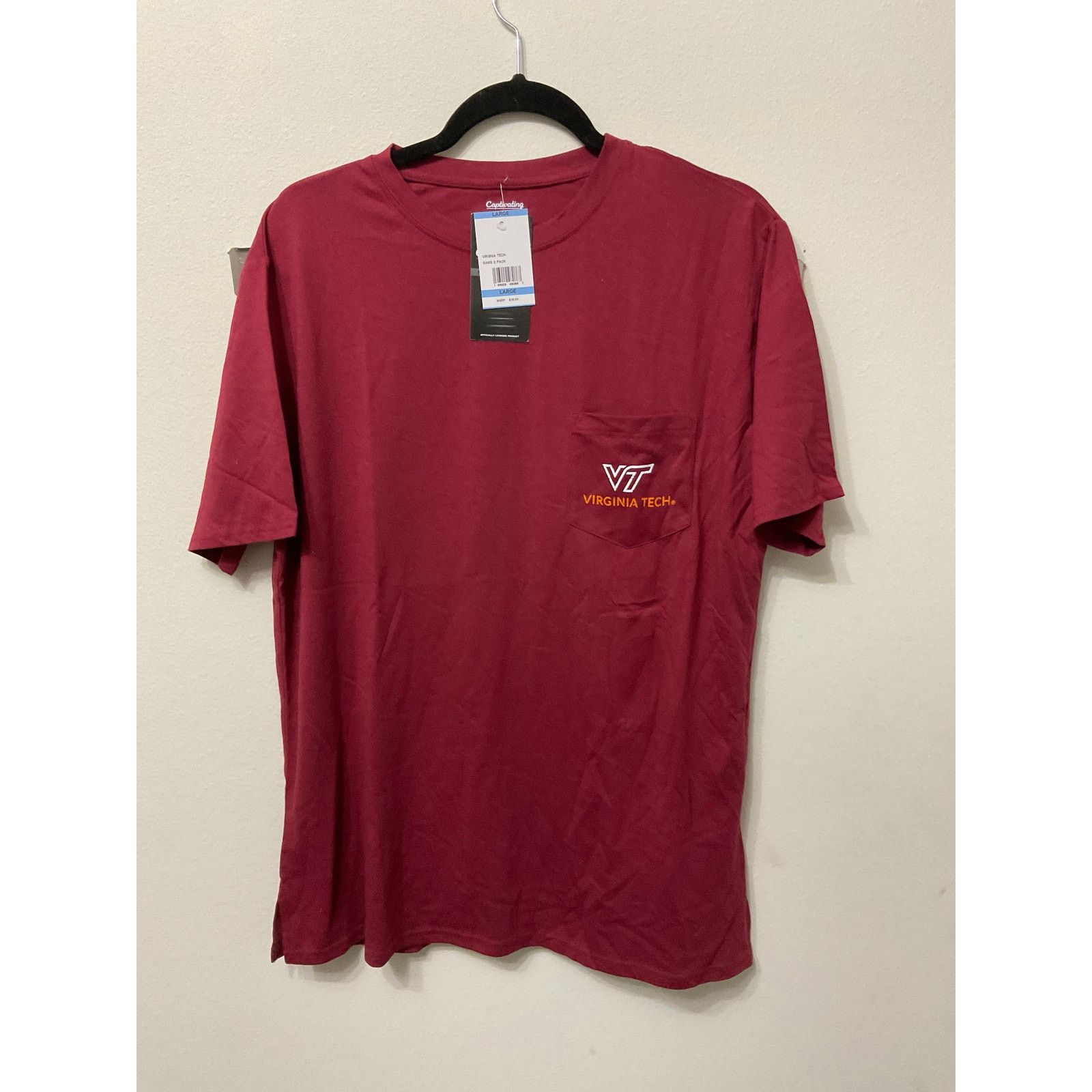 Other NWT Captivating Virginia Tech Hokies Pocket T-Shirt Sz L Size US L / EU 52-54 / 3 - 1 Thumbnail