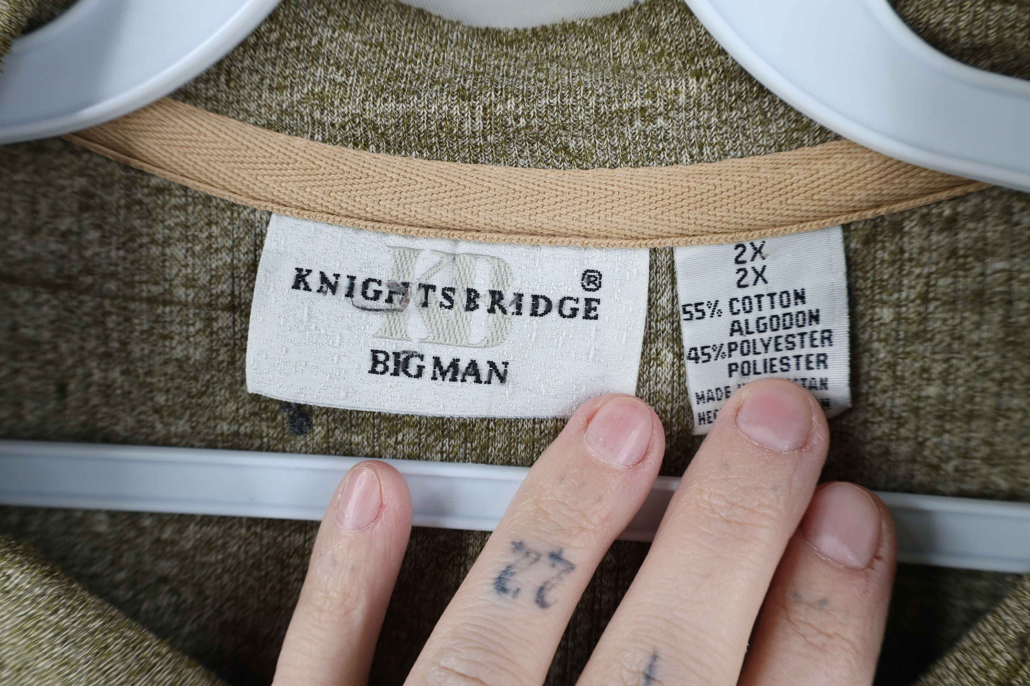Vintage Vintage 90s Streetwear Blank Thermal Knit Henley T-Shirt Size US XXL / EU 58 / 5 - 6 Thumbnail