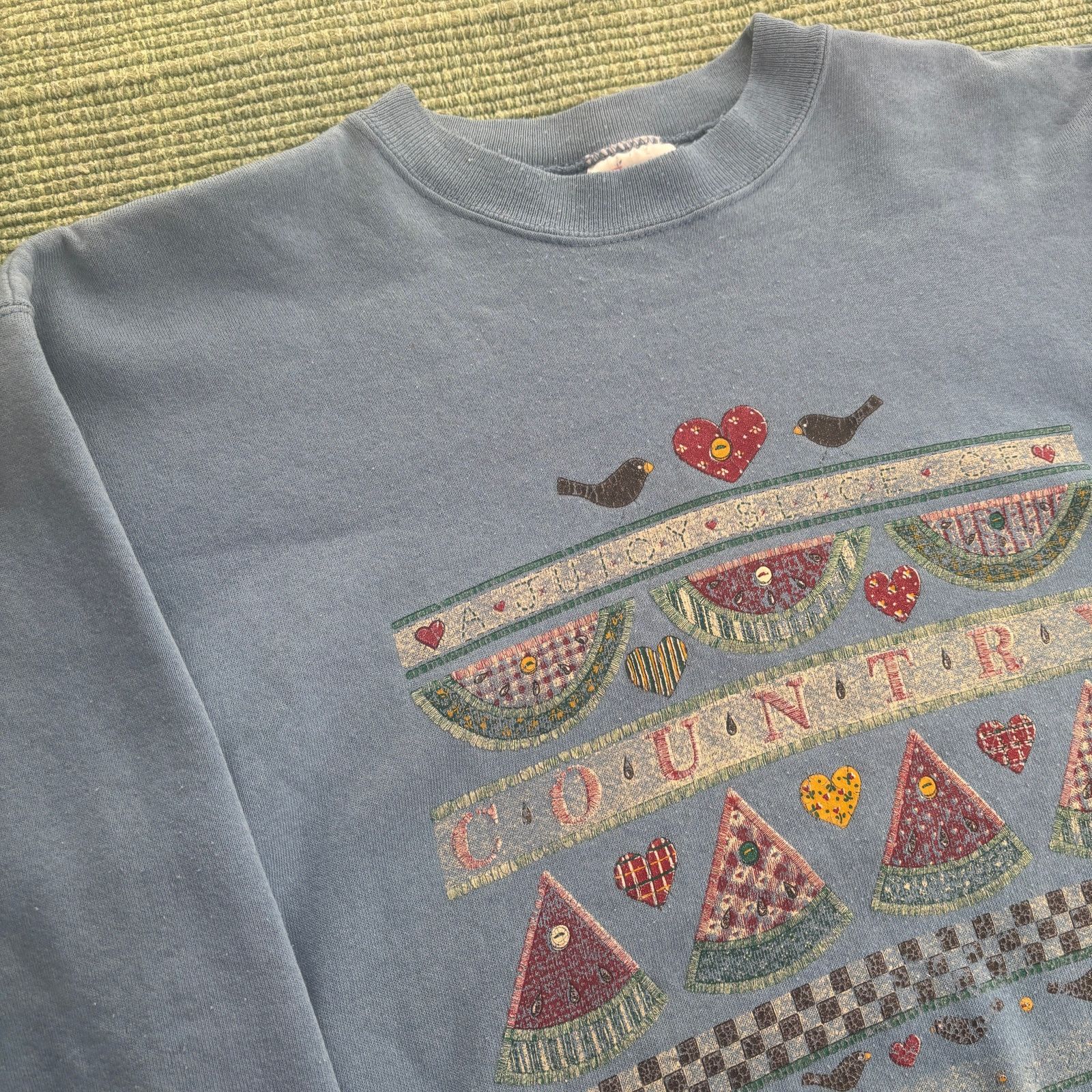 Hanes Vintage Arkansas cottagecore light blue grandma sweatshirt Size M / US 6-8 / IT 42-44 - 3 Thumbnail