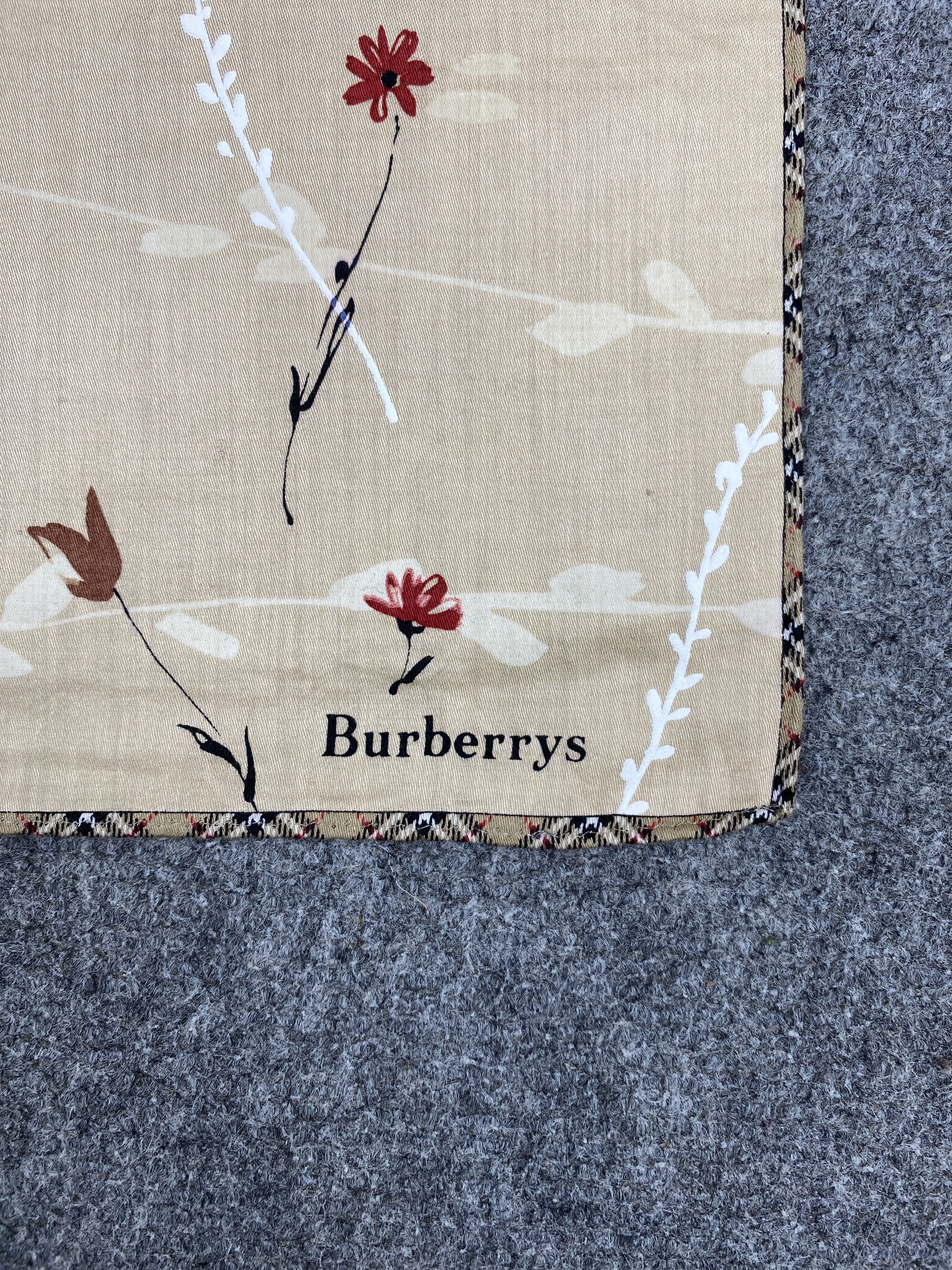 Burberry × Vintage Burberry Handkerchief / Bandana / Neckerchief HKC0338 Size ONE SIZE - 5 Thumbnail