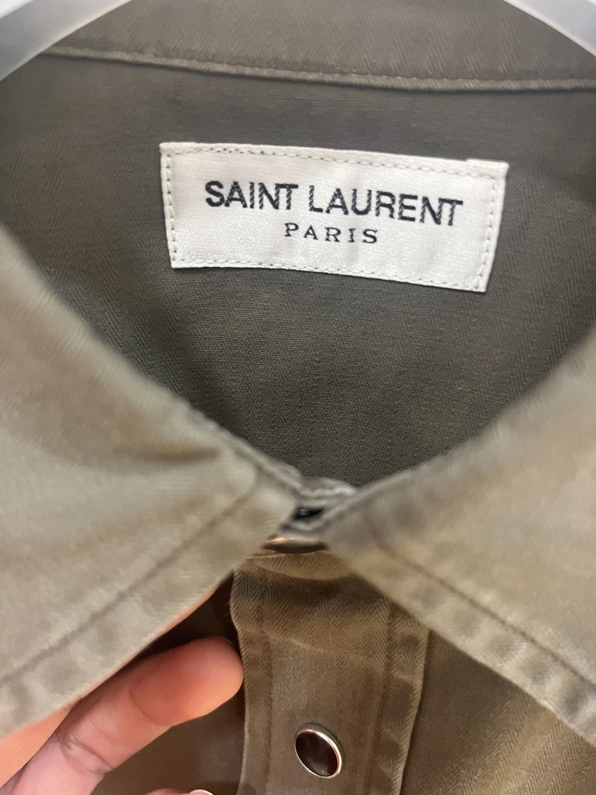 Saint Laurent Paris distressed classic western shirt size L Size US M / EU 48-50 / 2 - 4 Thumbnail