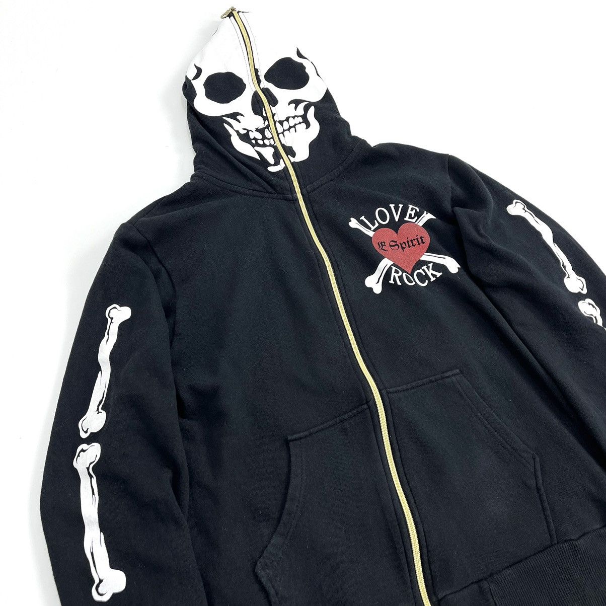 If Six Was Nine 2000s Skeleton Dangerous Warning “Love Rock” Full Zip Hoodie Size US M / EU 48-50 / 2 - 9 Thumbnail