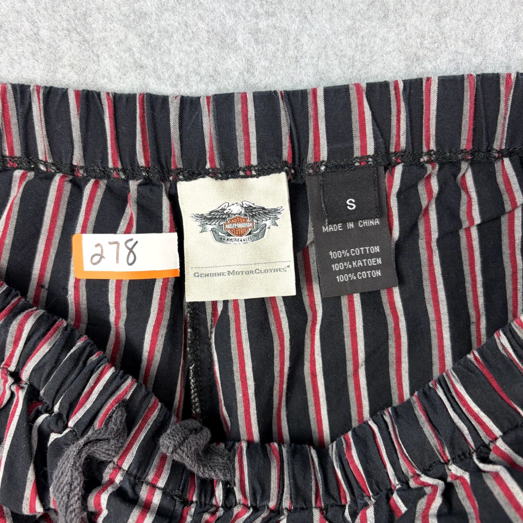 Harley Davidson Harley-Davidson Pajama Pants Womens Small Black Stripe Lounge Sleepwear HD Logo Size 28" / US 6 / IT 42 - 6 Thumbnail