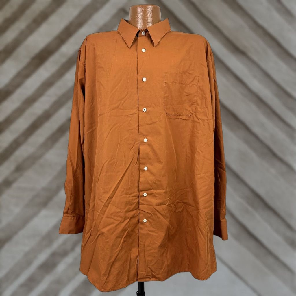 Alexander Julian Vintage Alexander Julian Shirt Men 90s Burnt Orange Button Up XXL TALL Minimal Size US XXL / EU 58 / 5 - 1 Thumbnail
