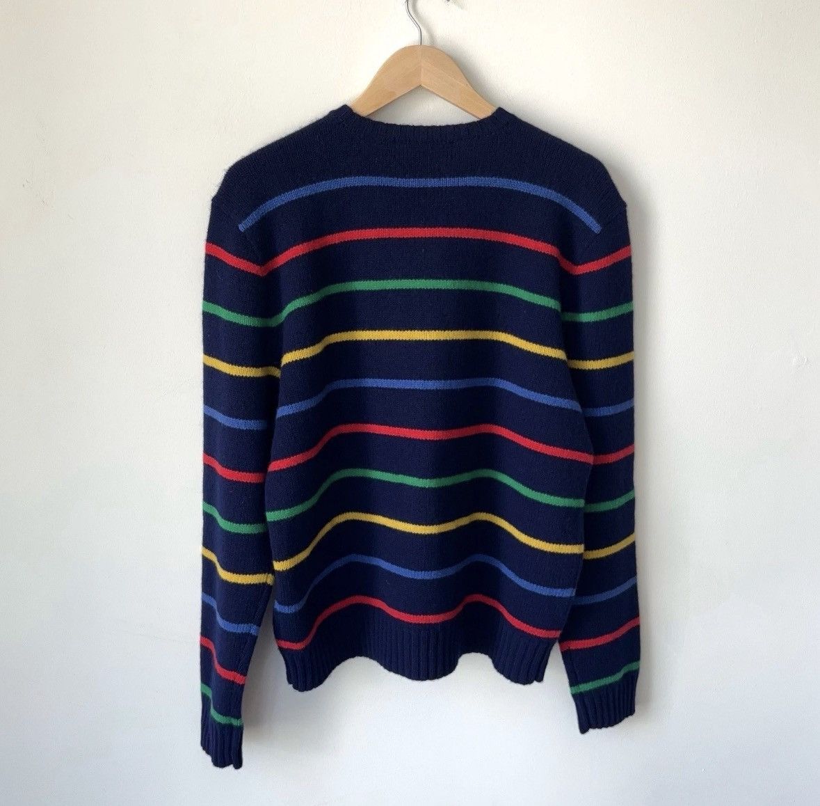 Polo Ralph Lauren Vintage 100% Lambswool Striped Sweater Rainbow Wool Size US XL / EU 56 / 4 - 6 Thumbnail
