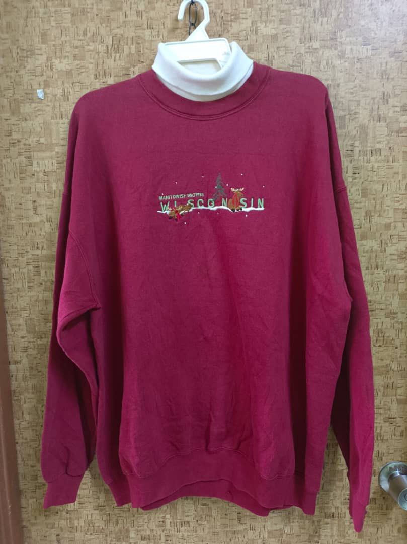 Lee Vtg Lee Heavyweight Wisconsin Emboidered Sweatshirt Size US L / EU 52-54 / 3 - 1 Thumbnail