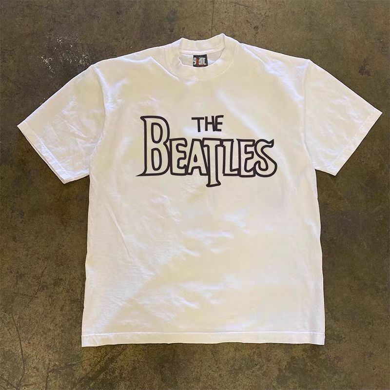 Vintage White Loose Sidewalk Print Short Sleeve T-Shirt Size US M / EU 48-50 / 2 - 2 Thumbnail