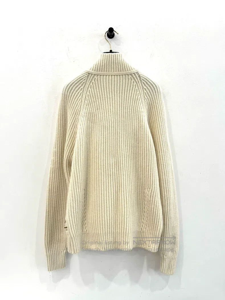 Hermes Hermes Beige Silk and Wool Blend Women's Knitted Sweater Size XS / US 0-2 / IT 36-38 - 2 Thumbnail