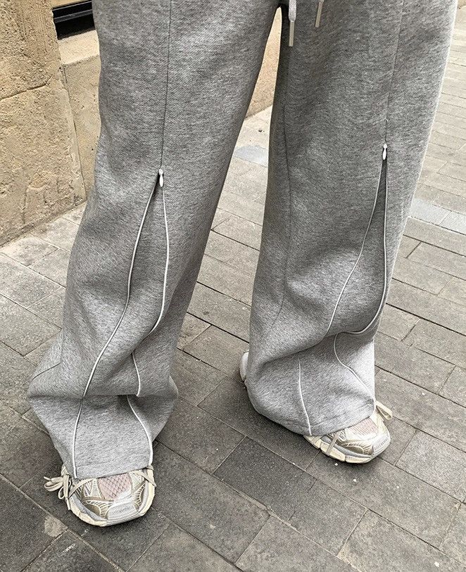 Japanese Brand × Vintage Avant garde front zip skater sweatpants pants Size US 28 / EU 44 - 4 Thumbnail