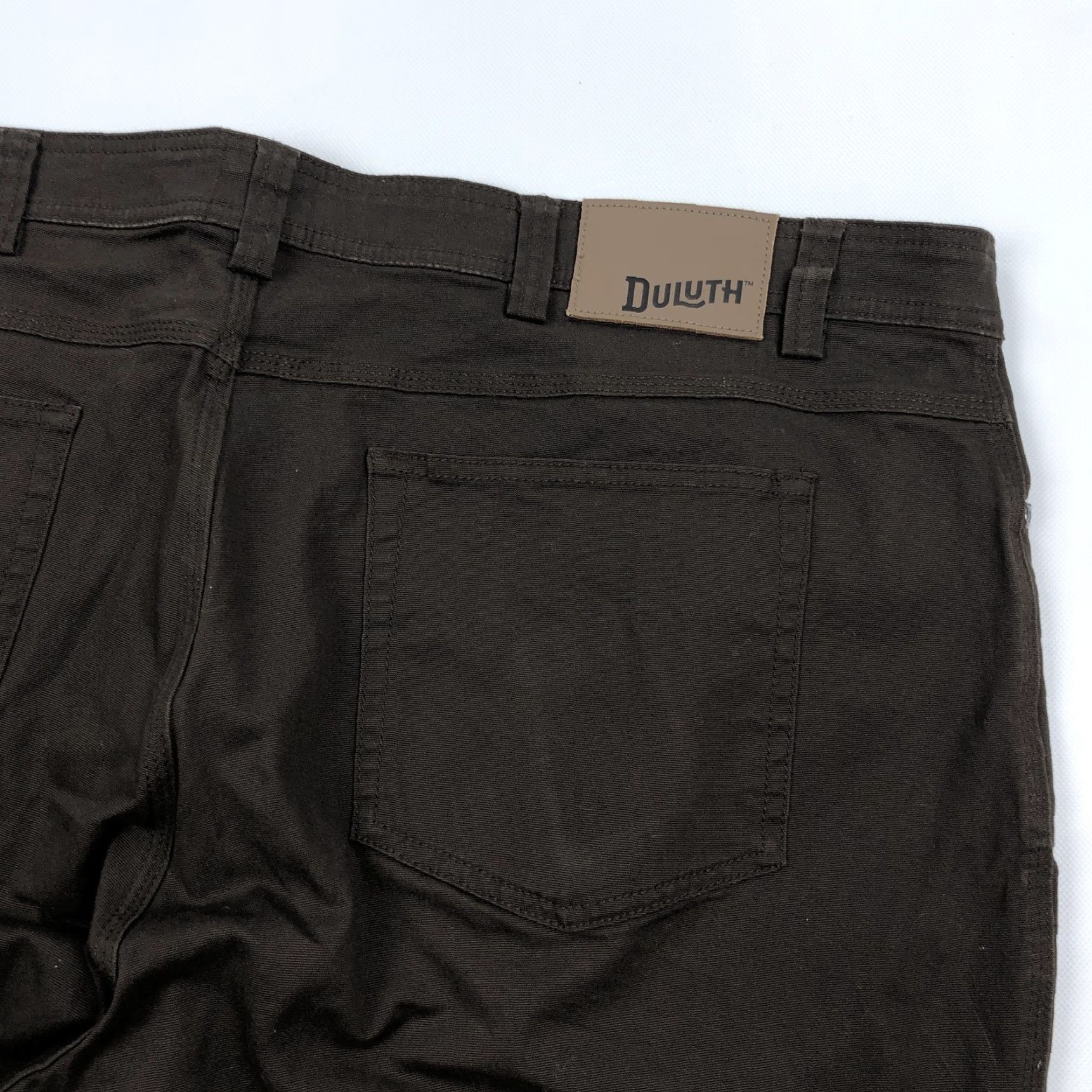 Duluth Trading Company Duluth Trading Co Flex Fire Hose Pants Men's 44x32 Chocolate Brown Relaxed Fit Chinos Work Pants Pant Size US 44 / EU 60 - 3 Thumbnail