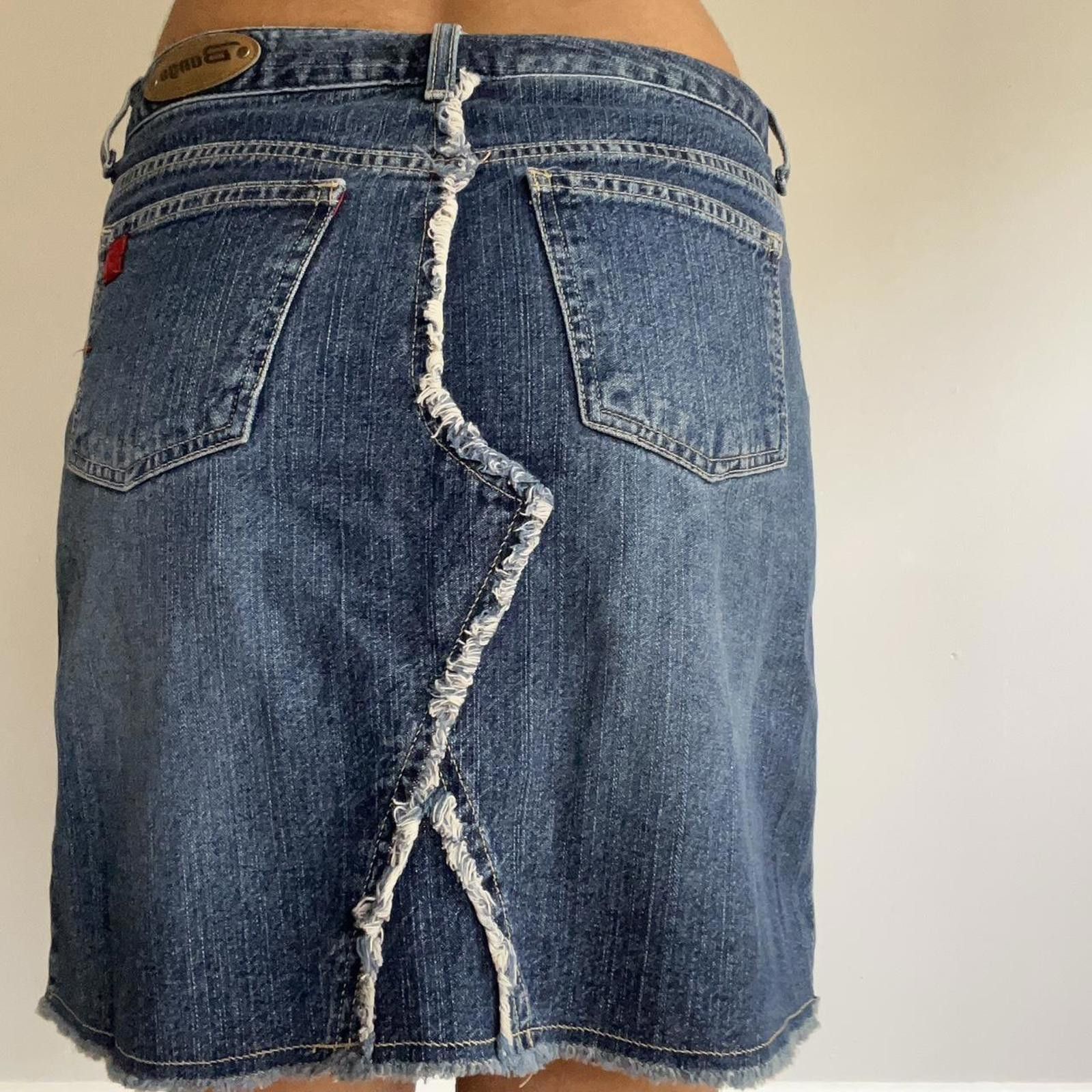 Bonobos Mini blue denim skirt with button detail #miniskirt Size 28" / US 6 / IT 42 - 2 Thumbnail