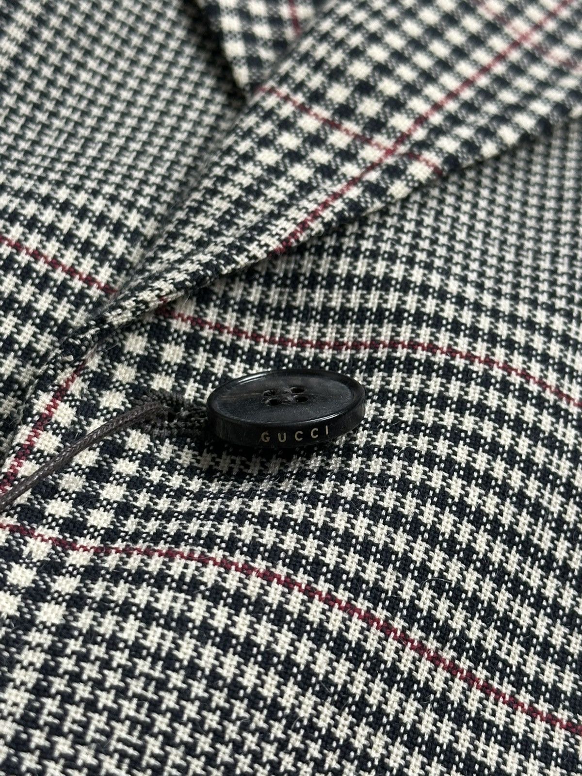 Gucci Gucci - Mohair Houndstooth Blazer Jacket - Peak Lapel Collar Size 48R - 12 Thumbnail