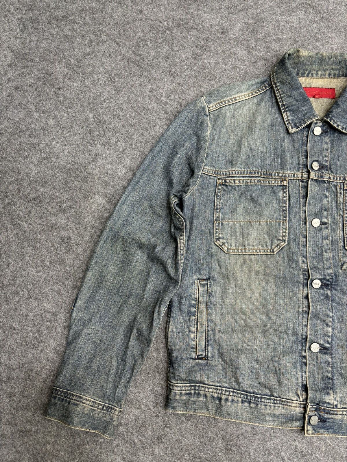 FCUK 💥Vintage💥FCUK Double Elbow Trucker Denim Jacket F496 Size US M / EU 48-50 / 2 - 4 Thumbnail