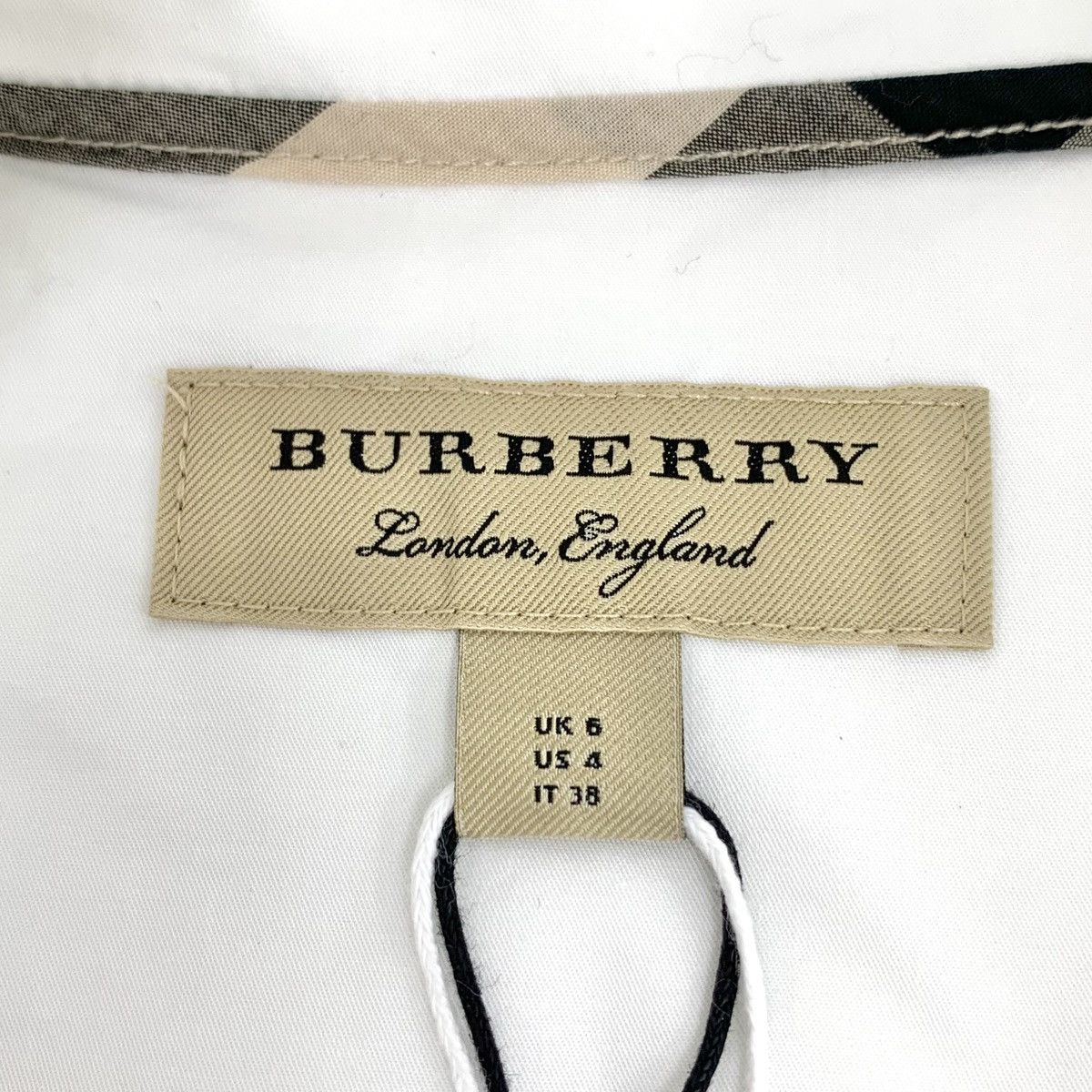 Burberry Burberry White Cotton Bow Tie Waist Long Sleeve Shirt K26WX Size M / US 6-8 / IT 42-44 - 5 Thumbnail