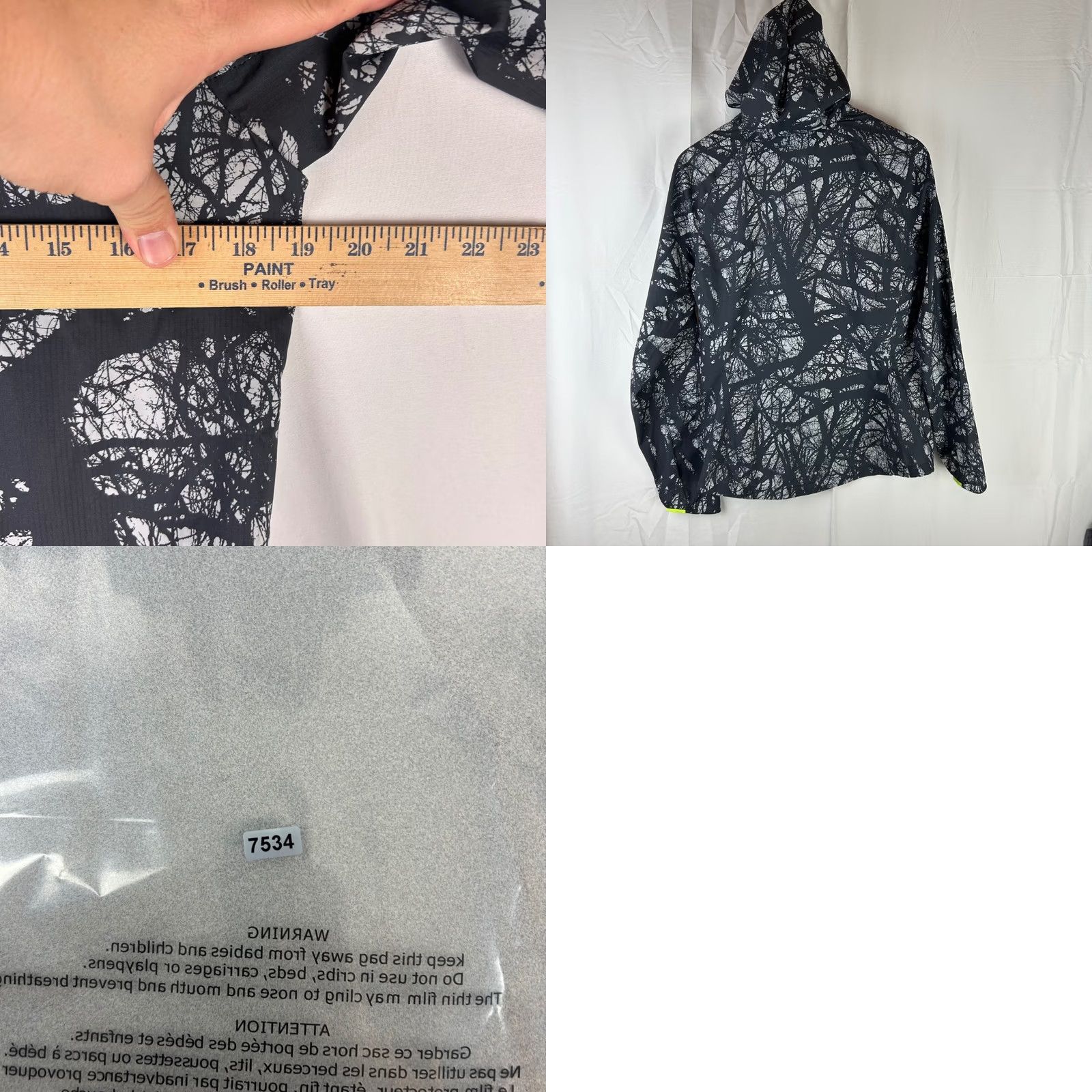 Nike VINTAGE NIKE Womens Black Camo Full Zip Enchanted Impossibly Light Running Jacket Medium Size M / US 6-8 / IT 42-44 - 8 Thumbnail