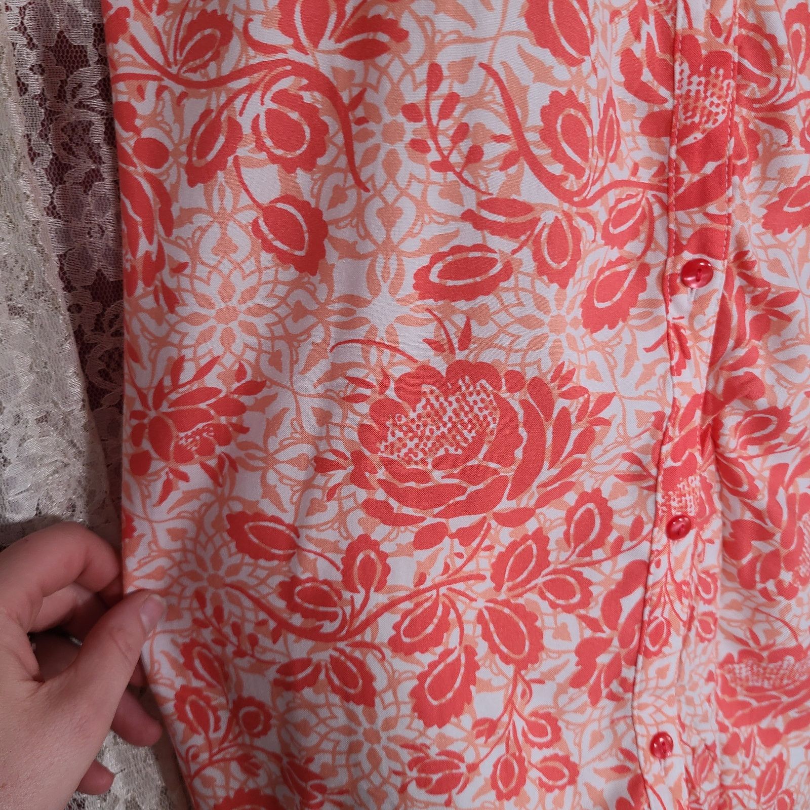 Faded Glory NWT Faded Glory pink white floral print peasant blouse med Size M / US 6-8 / IT 42-44 - 4 Thumbnail