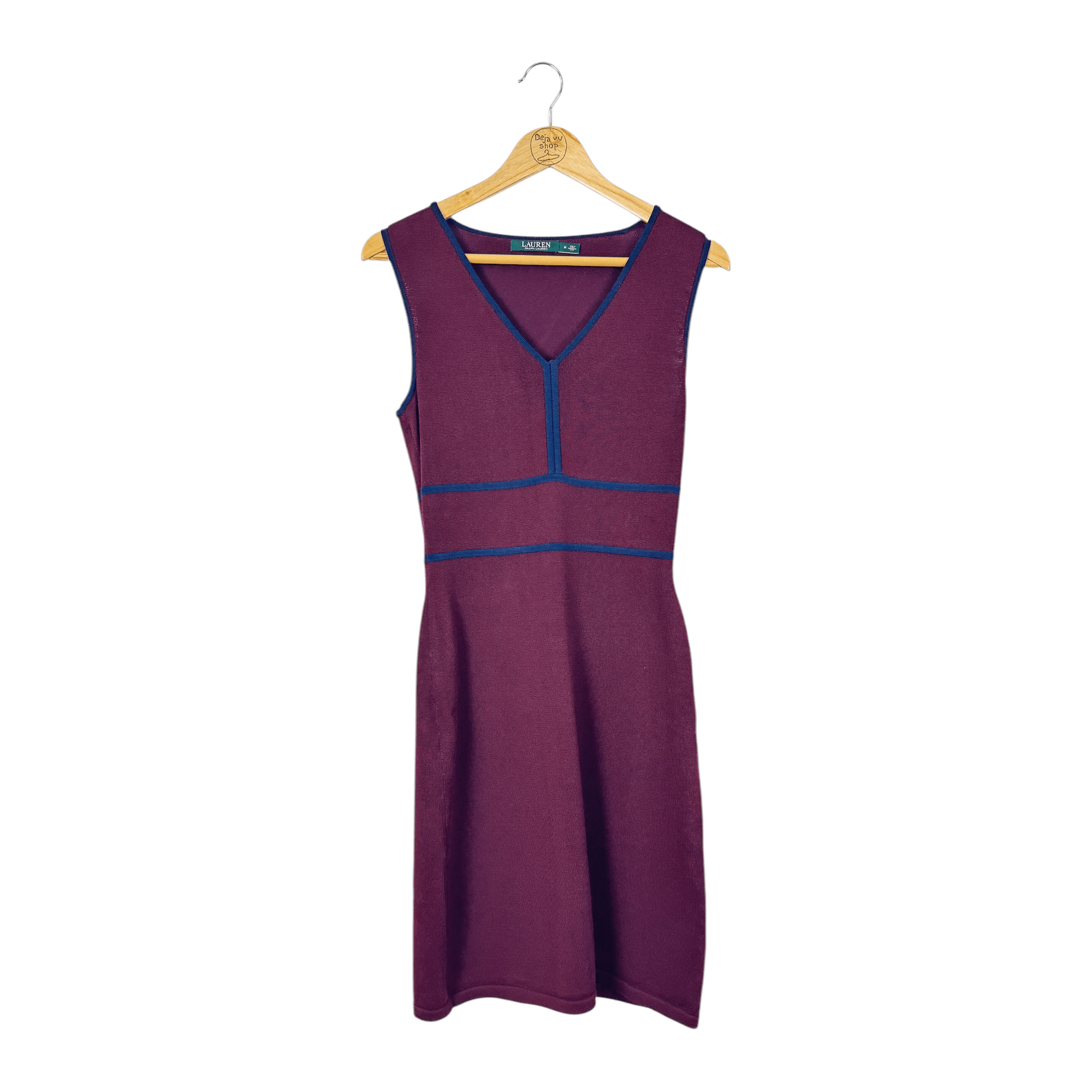 Ralph Lauren women's dress Bordeaux/Blue knit spring summer