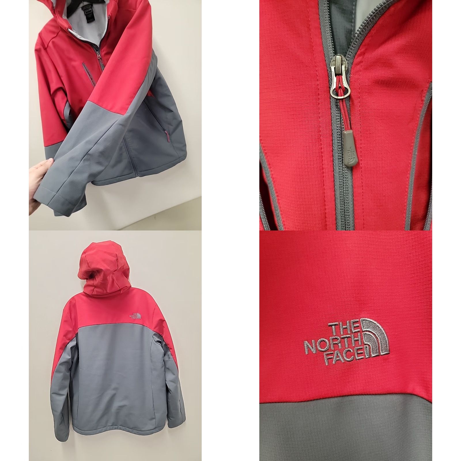 Vintage Northface Apex Elevation Ski Snowboard Jacket Hood Men’s M Red/Gray Size US M / EU 48-50 / 2 - 8 Thumbnail