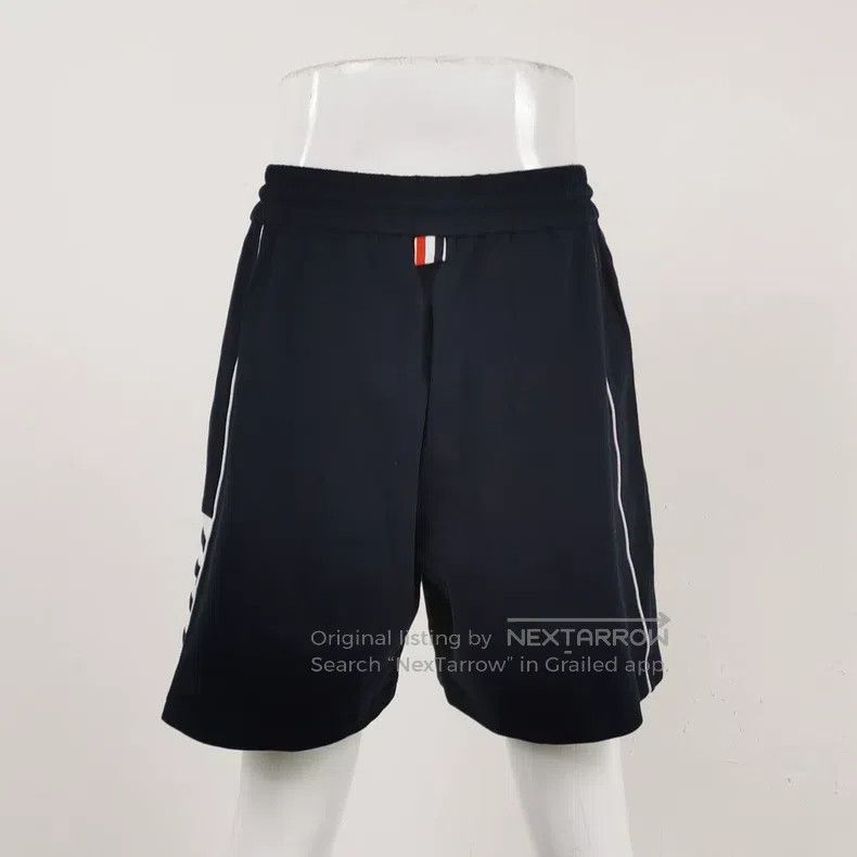 Thom Browne Thom Browne size 3 Cotton logo drawstring shorts Size US 28 / EU 44 - 2 Thumbnail