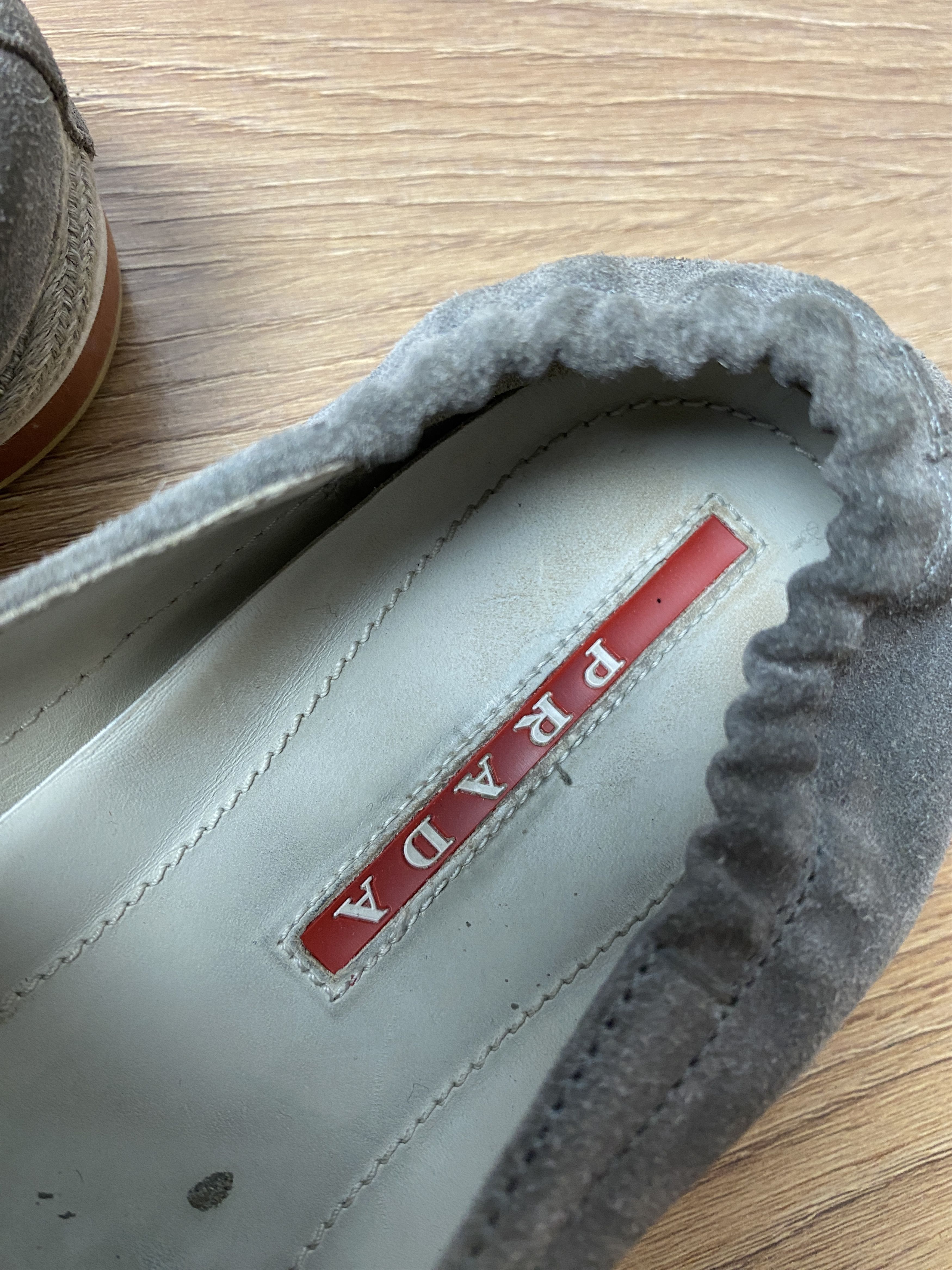 Prada Prada luxury slip ons suede gray espadrilles Size US 10 / EU 43 - 9 Thumbnail