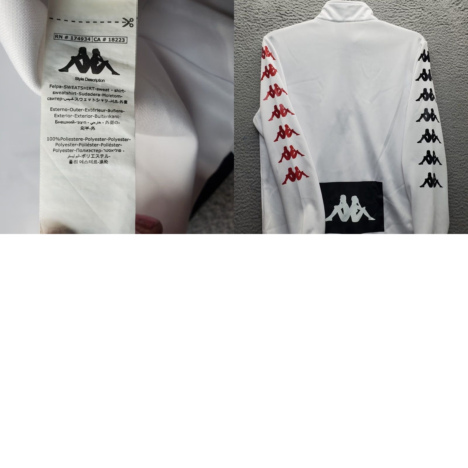 Kappa Kappa Sweatshirt Mens Small Mock Neck Long Sleeve Ribbed Cuff Quarter Zip Multicolor 1/4 Zip Pullover Outdoor Walking Mens Regular Size S Size US S / EU 44-46 / 1 - 8 Thumbnail