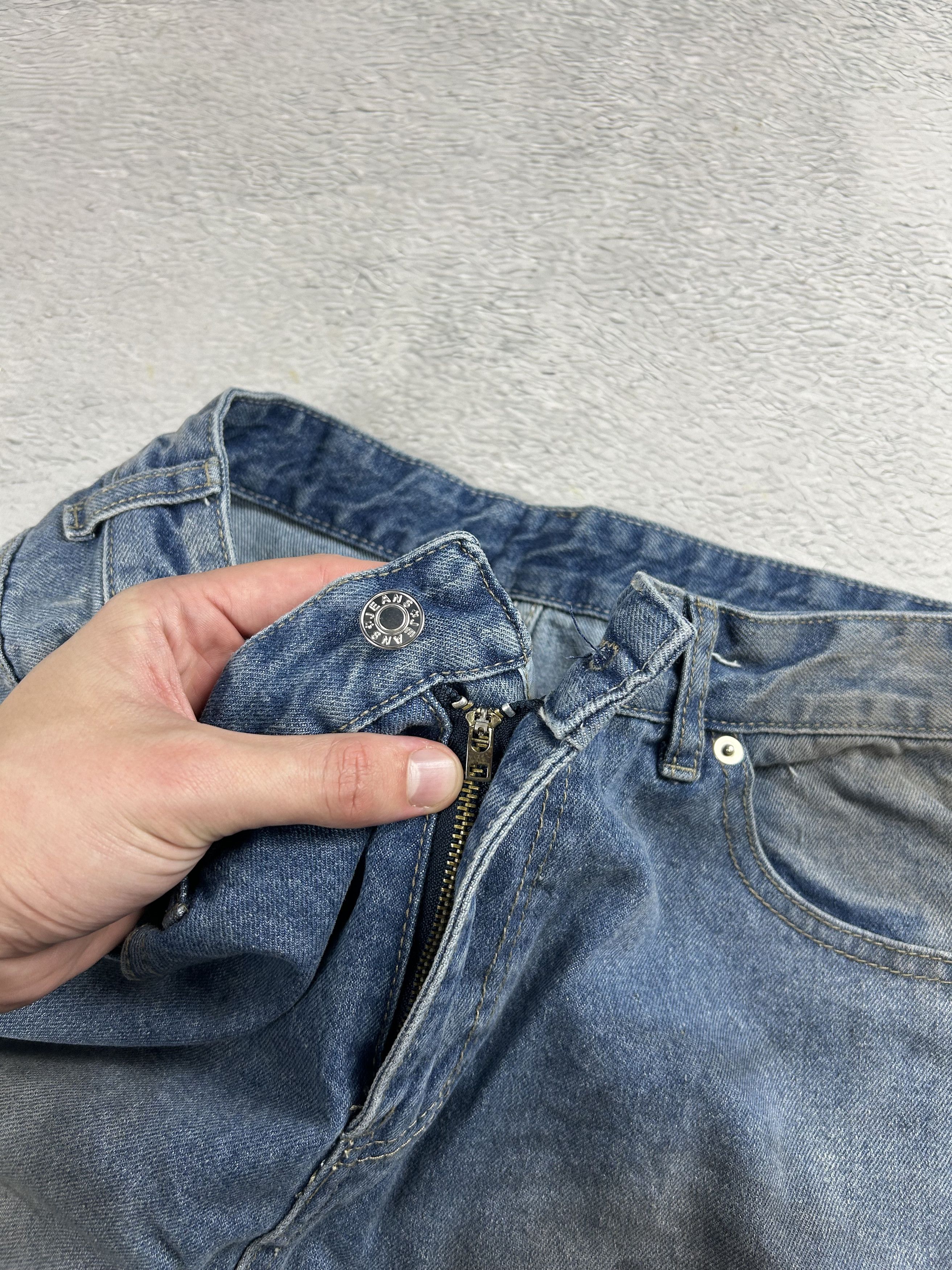 JNCO × Japanese Brand RARE Faded Jeans Streetwear Distressed Denim Straight Drill Size US 36 / EU 52 - 6 Thumbnail