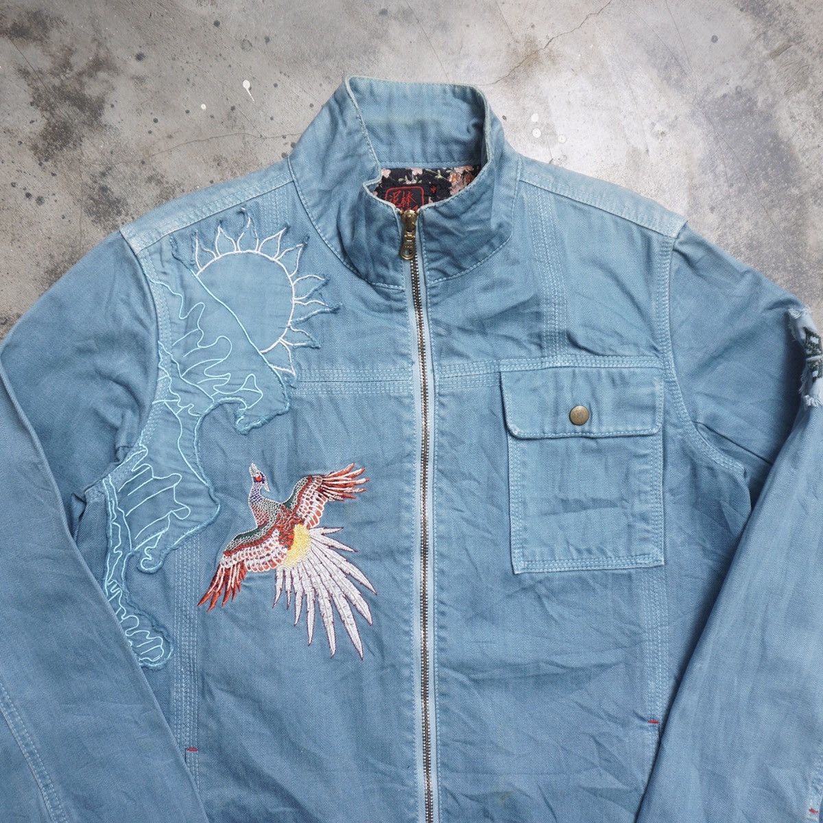 Japanese Brand GEMSTONE sukajan denim Jacket Size US M / EU 48-50 / 2 - 3 Thumbnail
