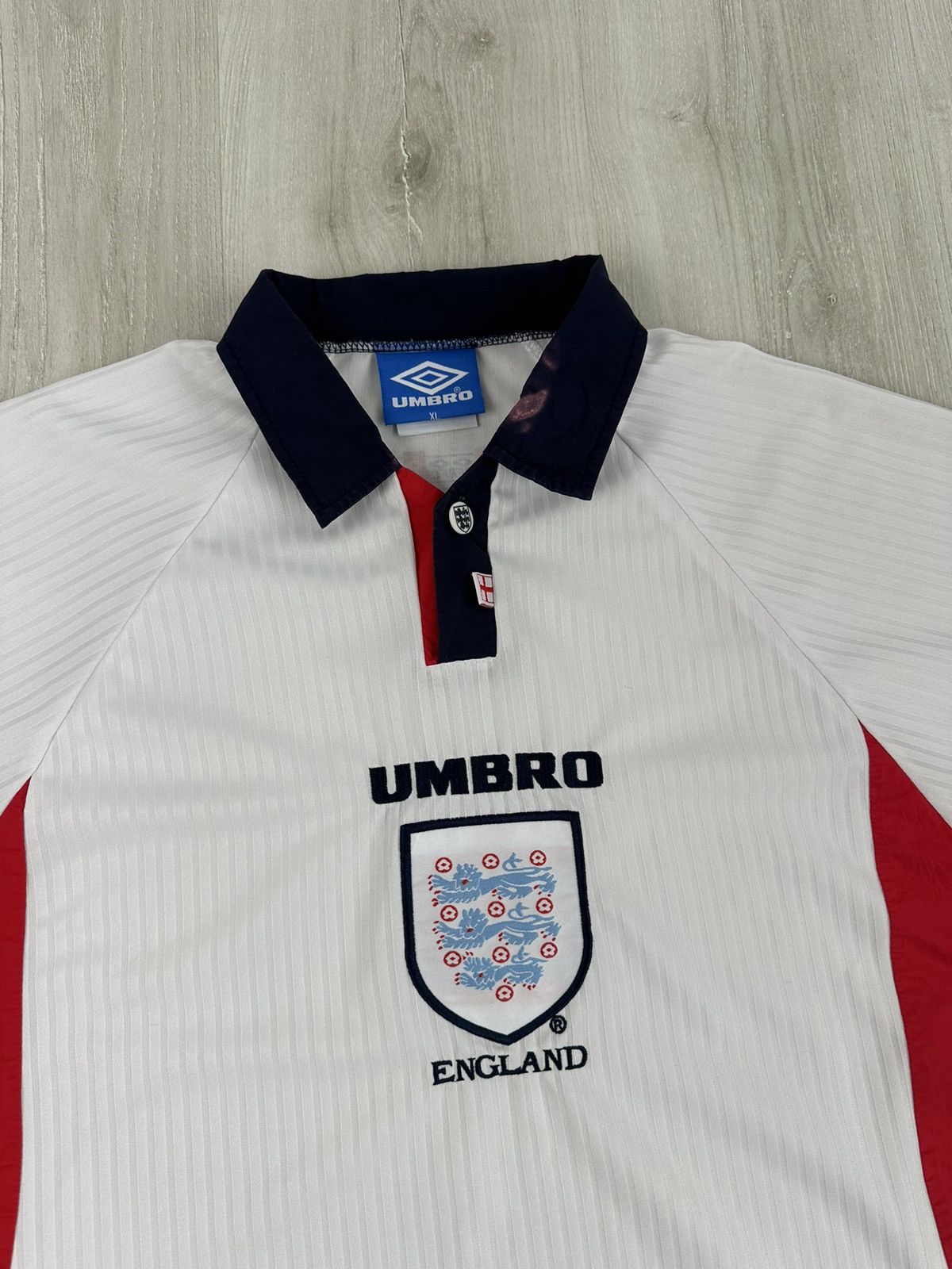 Vintage England Vintage 1998 Umbro Rare Jersey central logo Size US XL / EU 56 / 4 - 2 Thumbnail