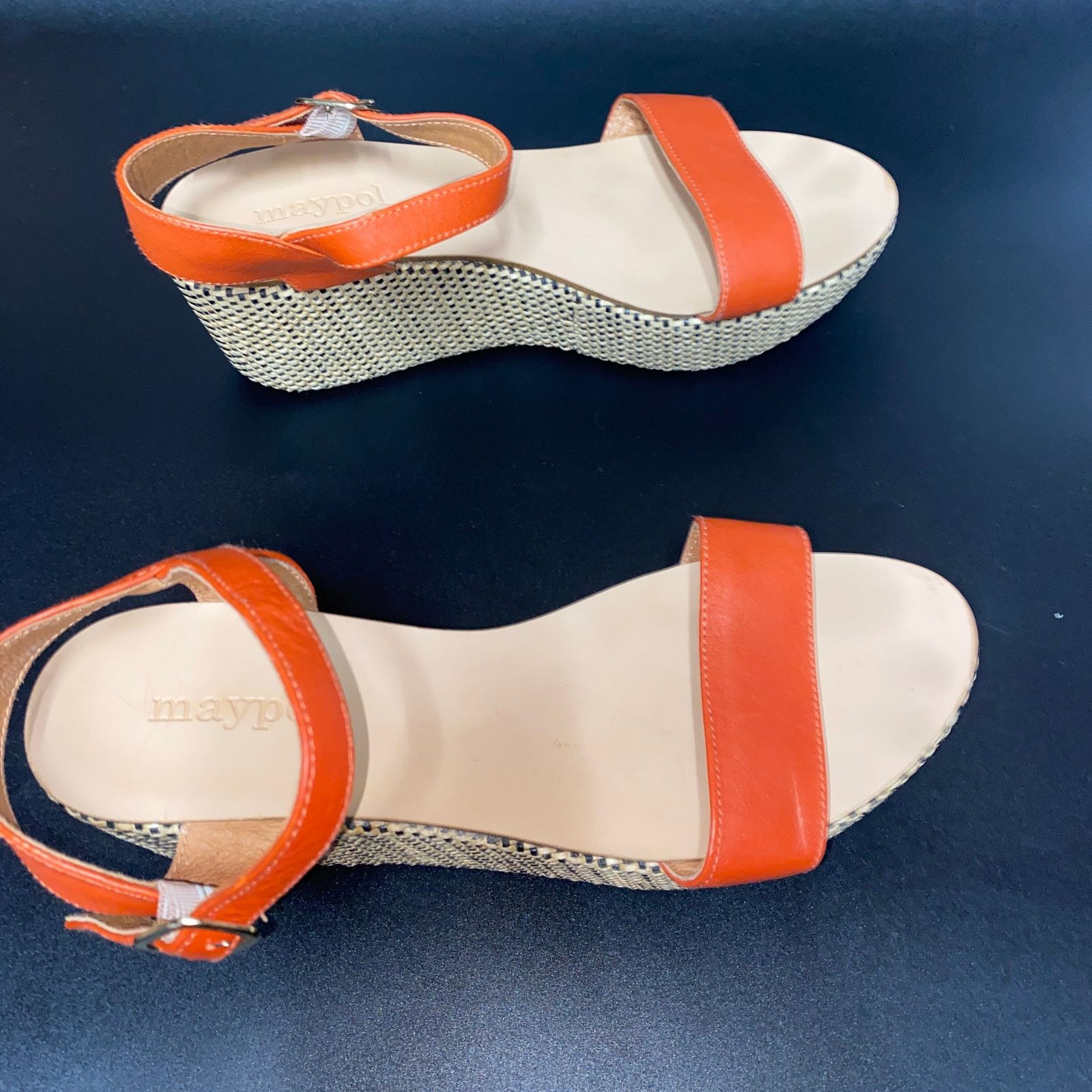 Other Maypol Brown Leather Wedge Heels Platform Sandals 38 US 7.5 Size US 7.5 / IT 37.5 - 3 Thumbnail